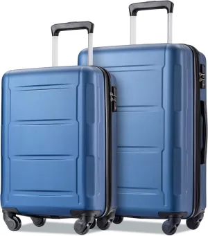 2 Piece Suitcase Set, Lightweight ABS Expanable Luggage With 3-digit Lock & Spinner Wheels 20inch 24inch