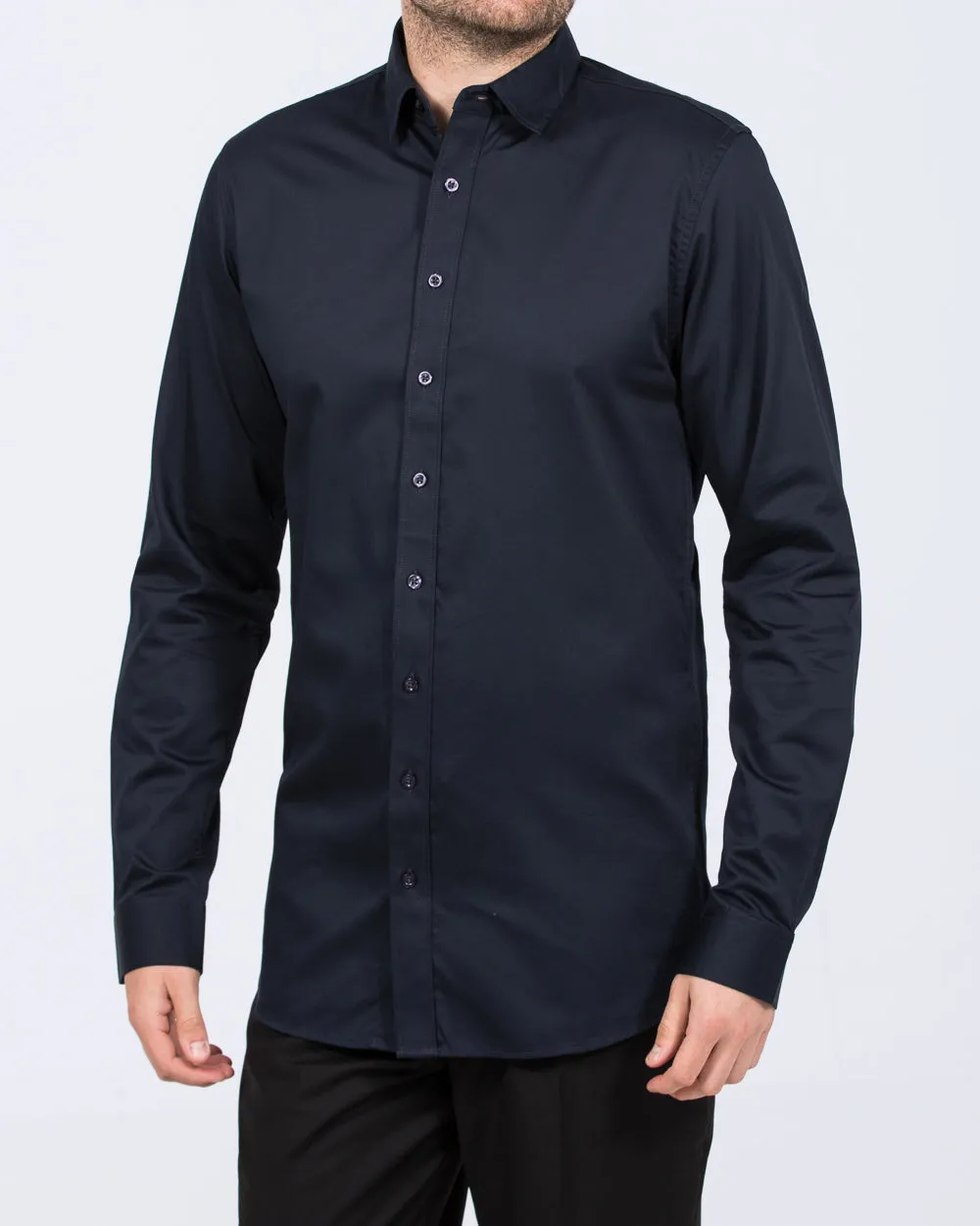 2t Slim Fit Extra Tall Formal Shirt (navy)