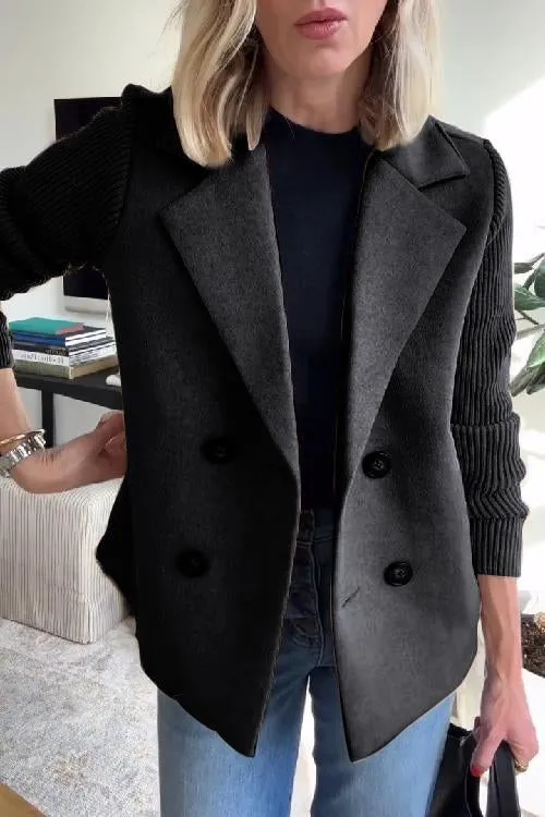 Addison | Modern Knit-Sleeve Blazer