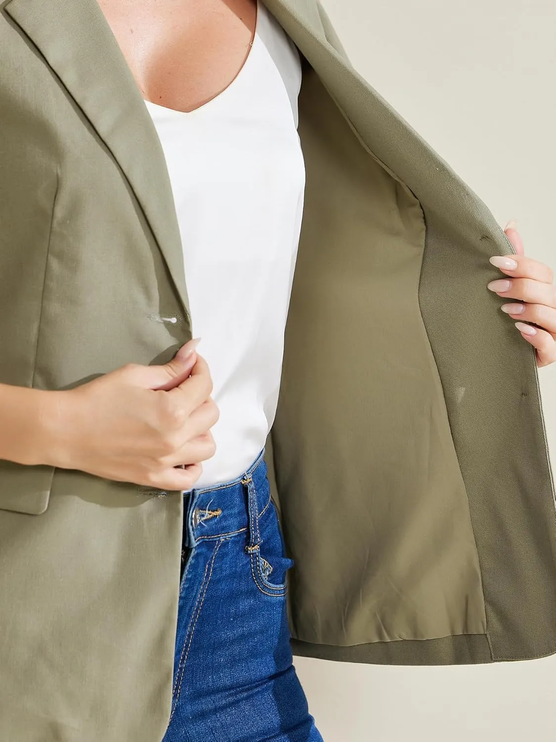 Allegra K Casual Sleeveless Blazer Vest for Women's Spring Summer Cotton Linen Work Office Suit Vest Jacket