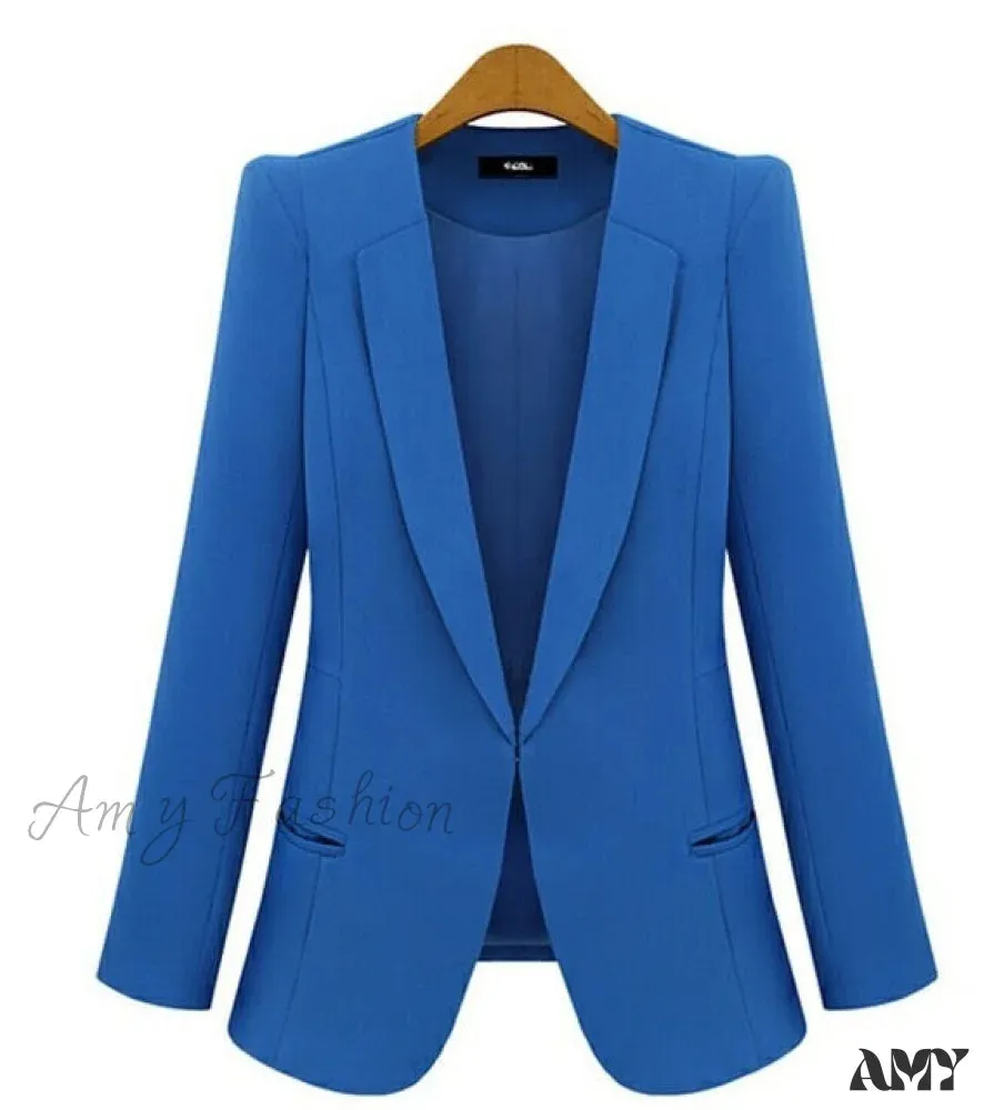 Amy Fashion - All-match Short Slim long-sleeve Blazer