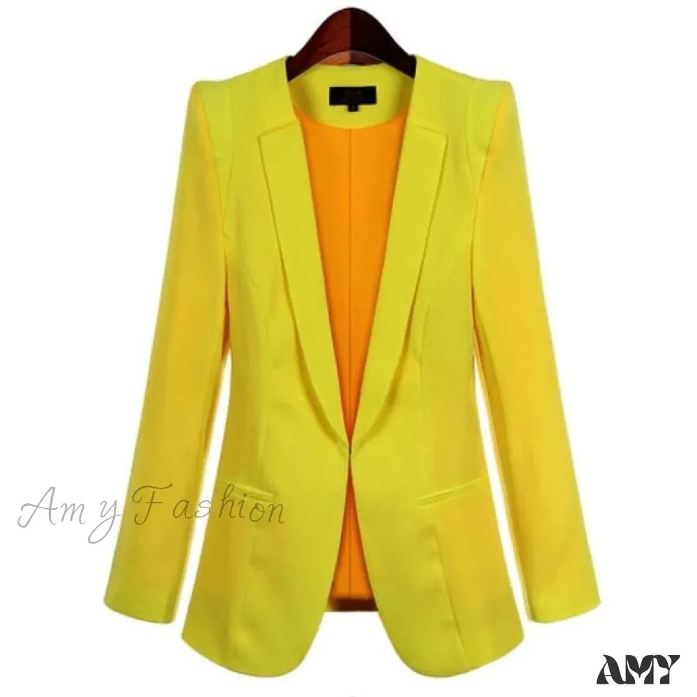 Amy Fashion - All-match Short Slim long-sleeve Blazer