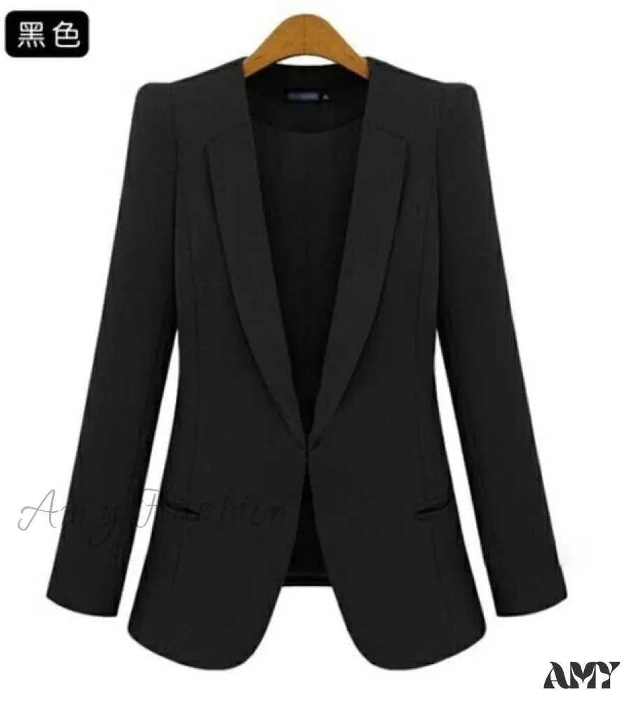 Amy Fashion - All-match Short Slim long-sleeve Blazer