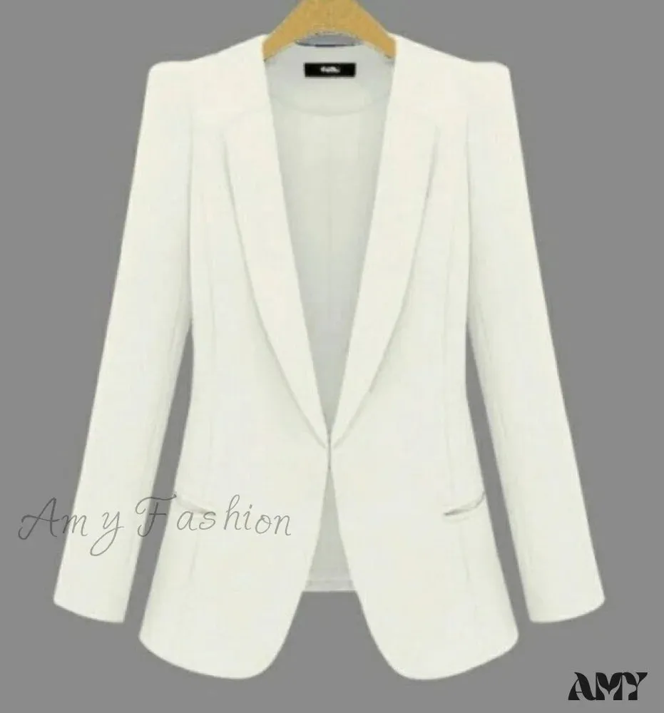 Amy Fashion - All-match Short Slim long-sleeve Blazer