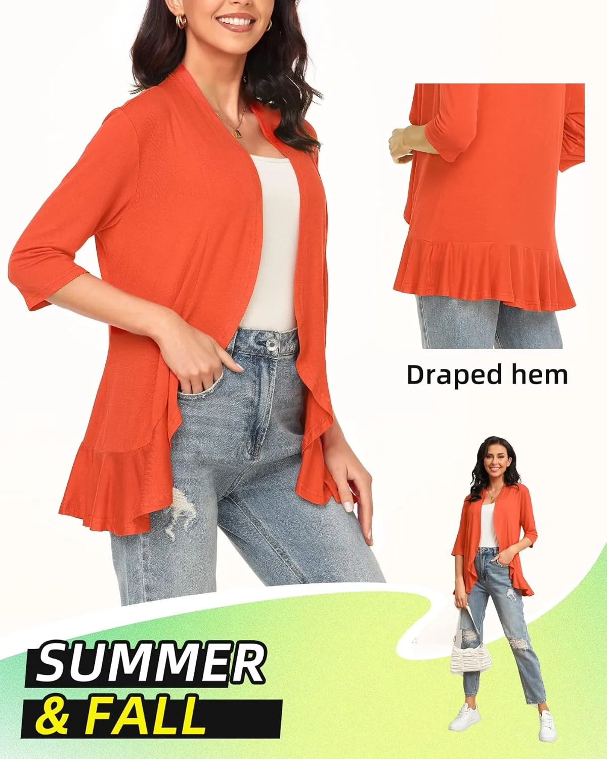 Argstar Women's 3/4 Sleeve Cardigan (S-3XL)