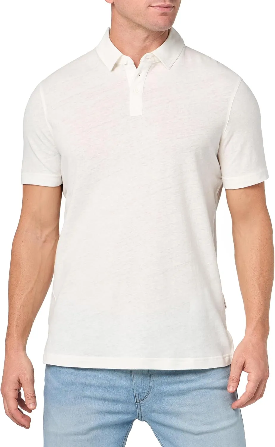Armani Exchange Men's Regular Fit Linen Polo