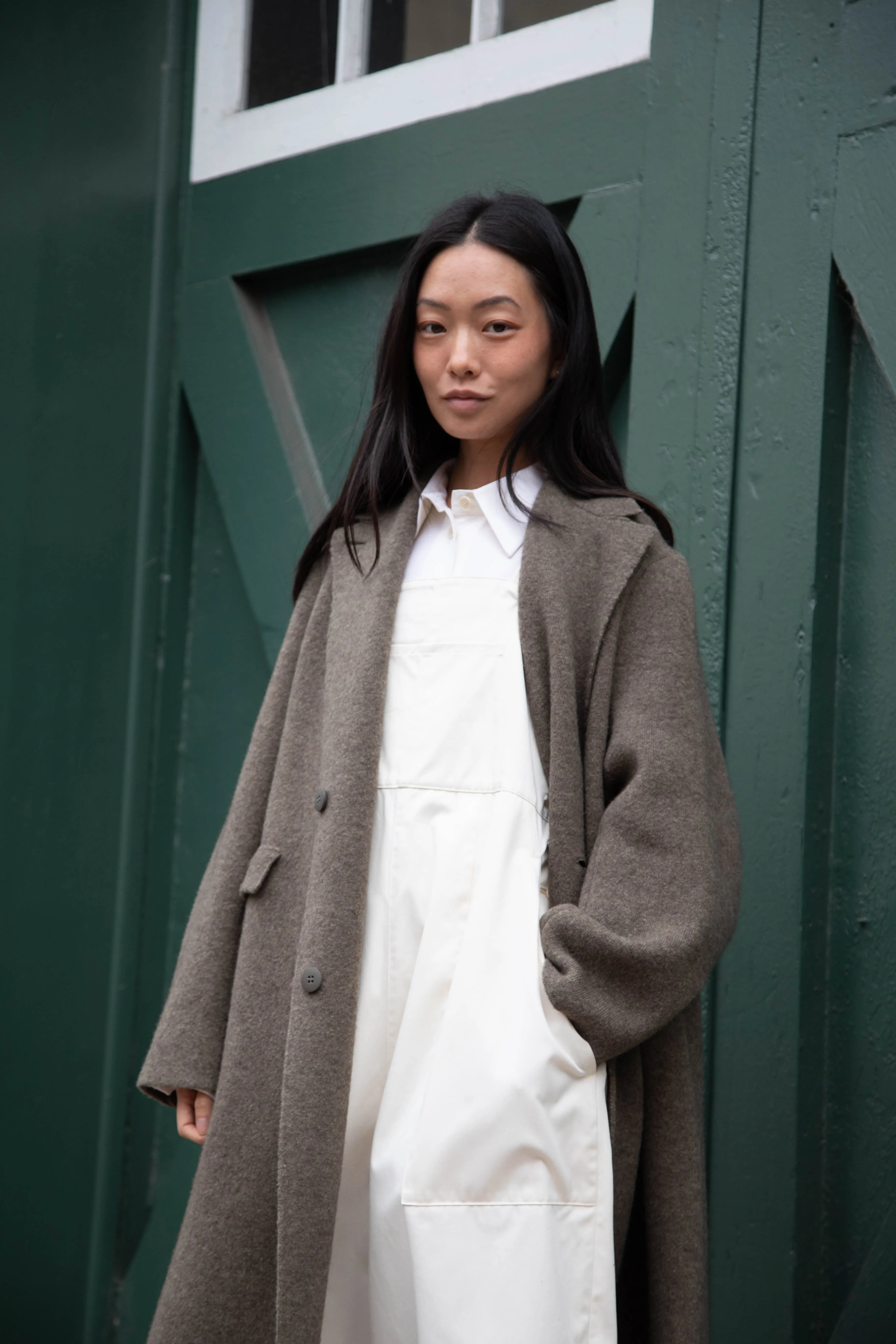 Boboutic | Double Outerwear Coat in Forest Green