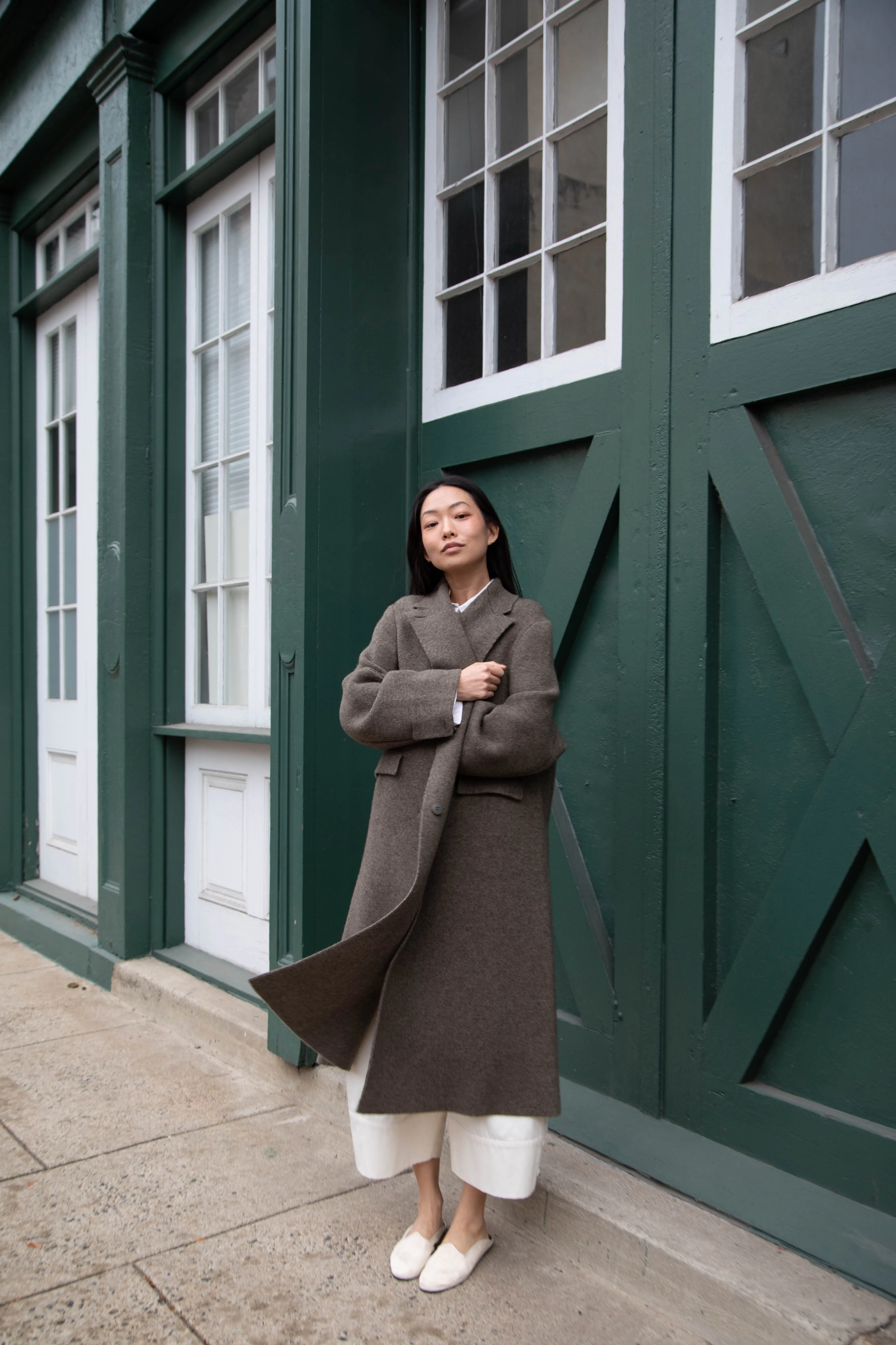 Boboutic | Double Outerwear Coat in Forest Green