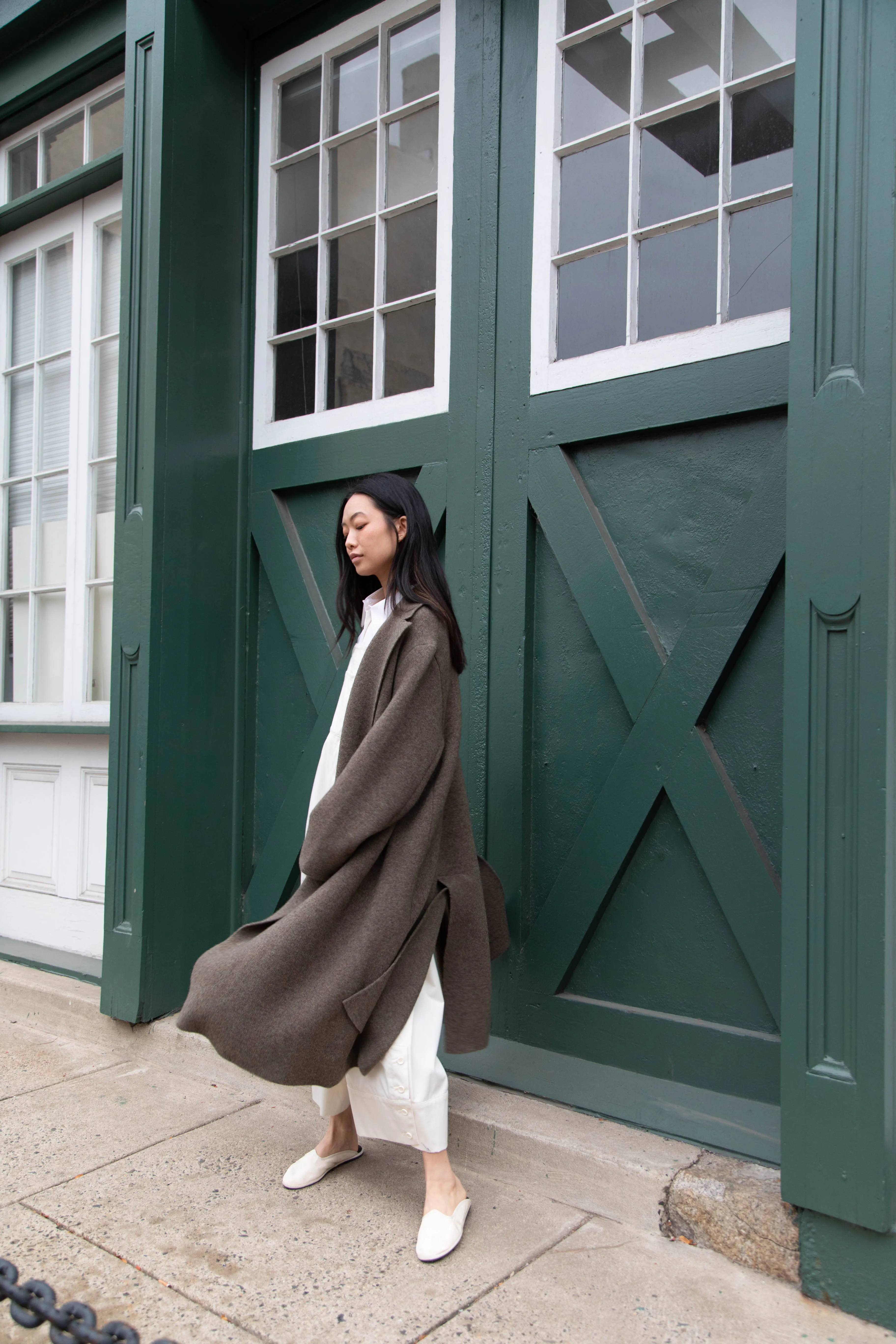 Boboutic | Double Outerwear Coat in Forest Green