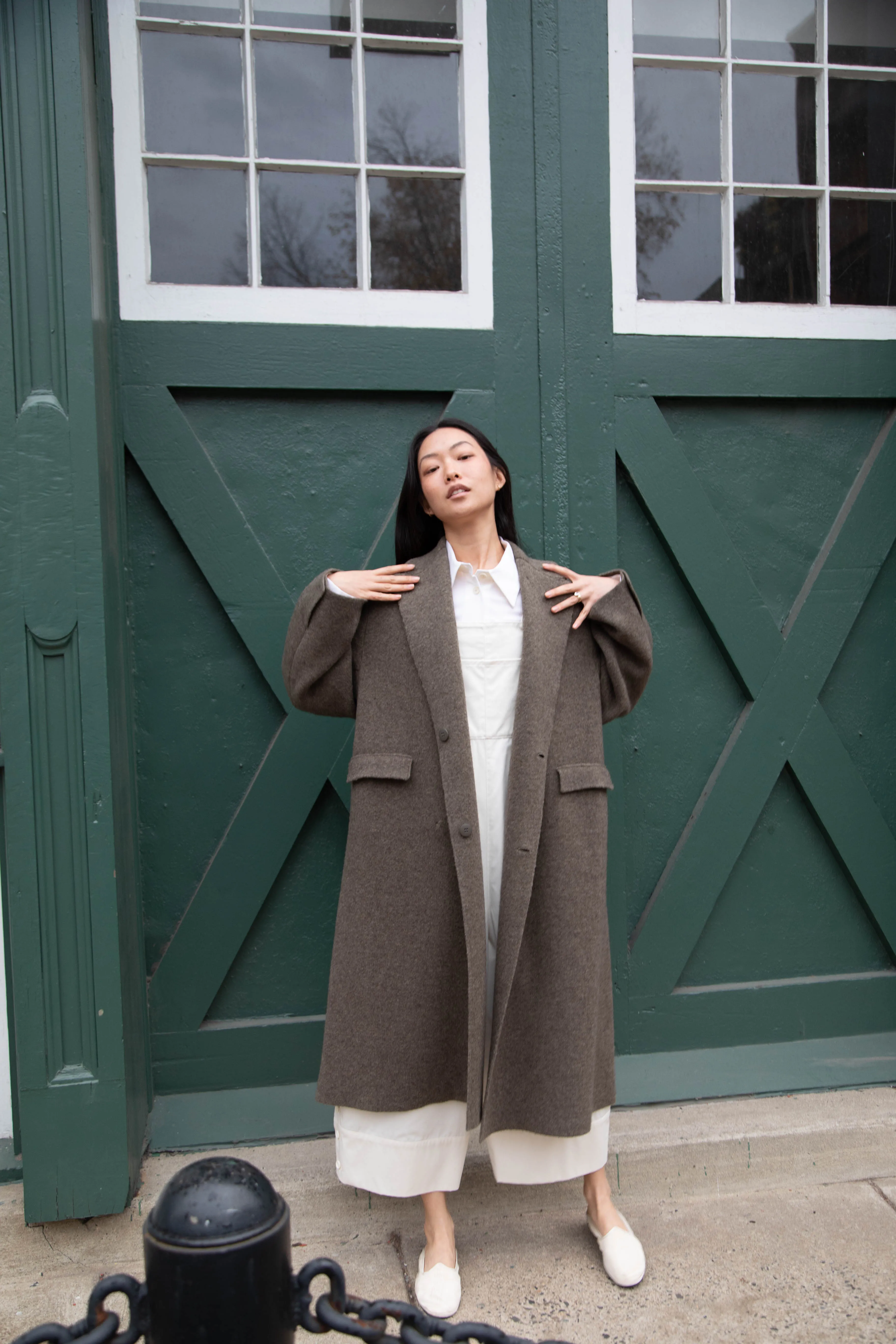 Boboutic | Double Outerwear Coat in Forest Green
