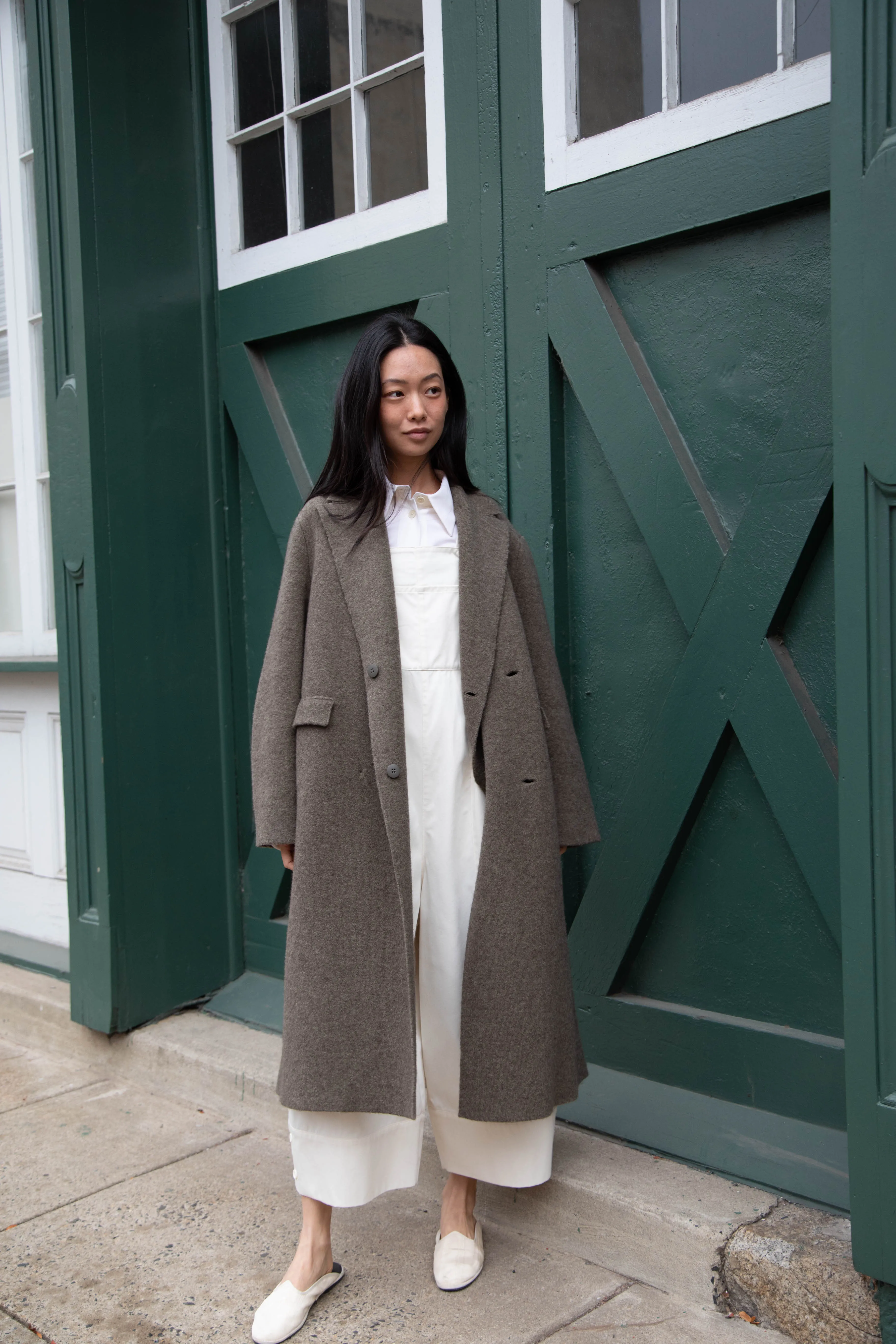 Boboutic | Double Outerwear Coat in Forest Green