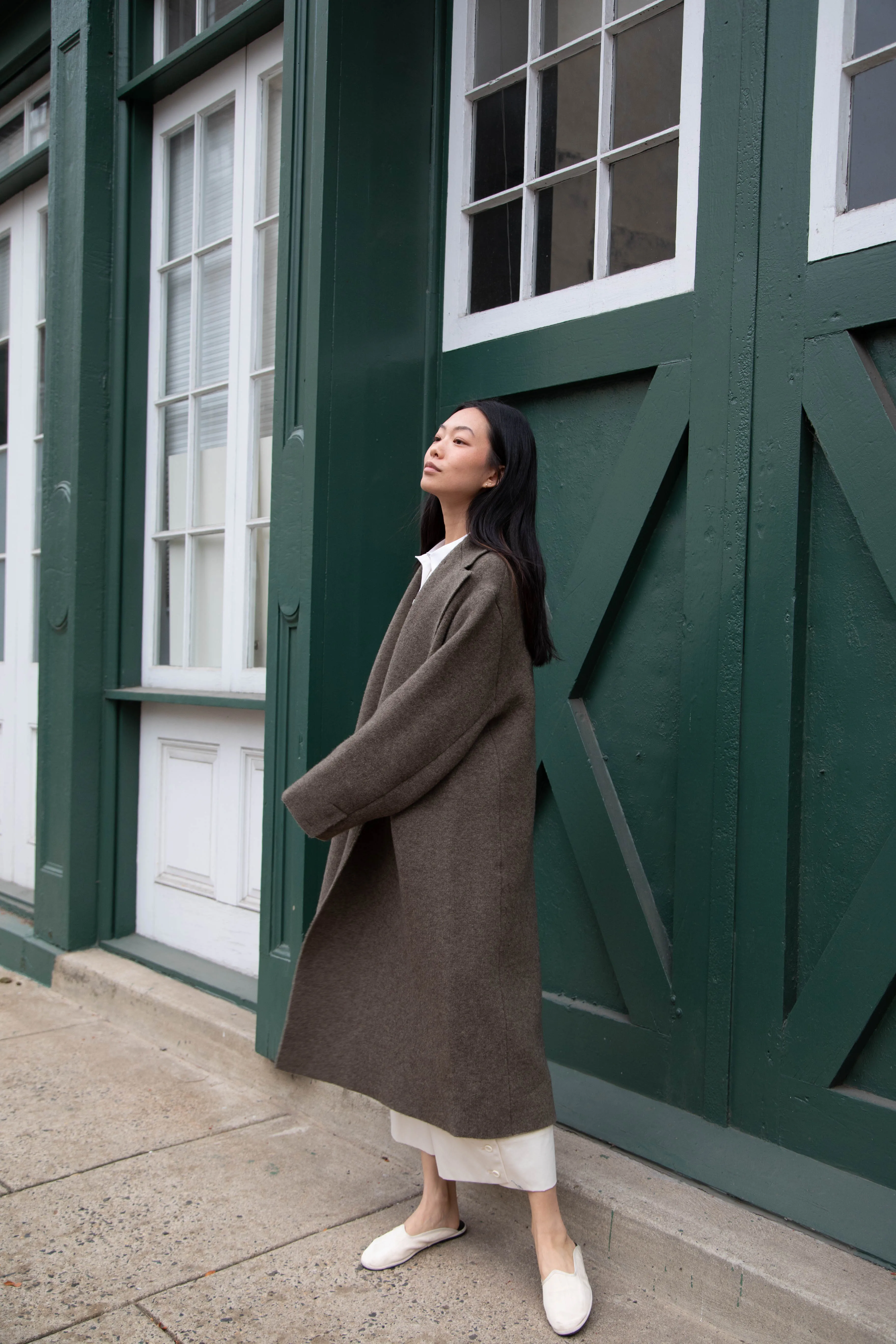 Boboutic | Double Outerwear Coat in Forest Green