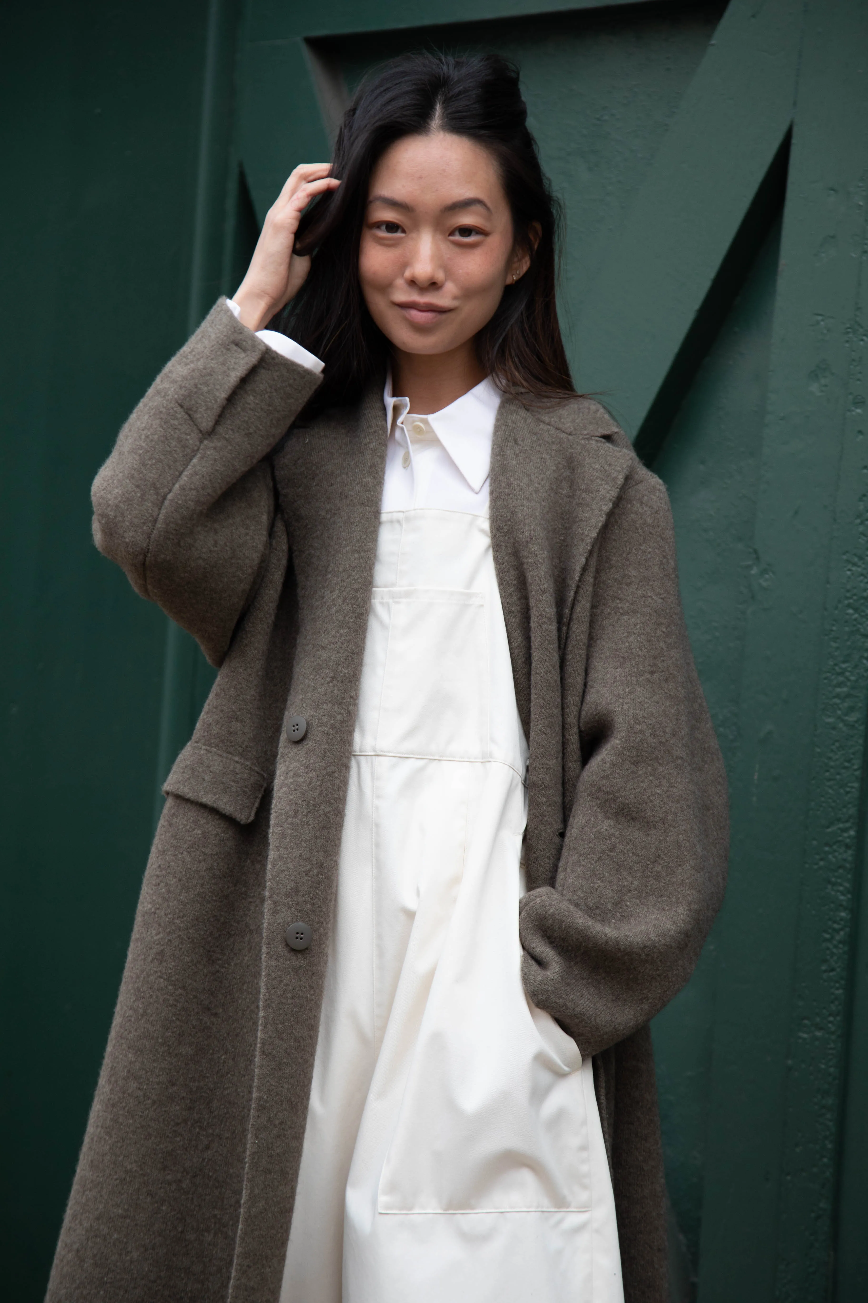 Boboutic | Double Outerwear Coat in Forest Green