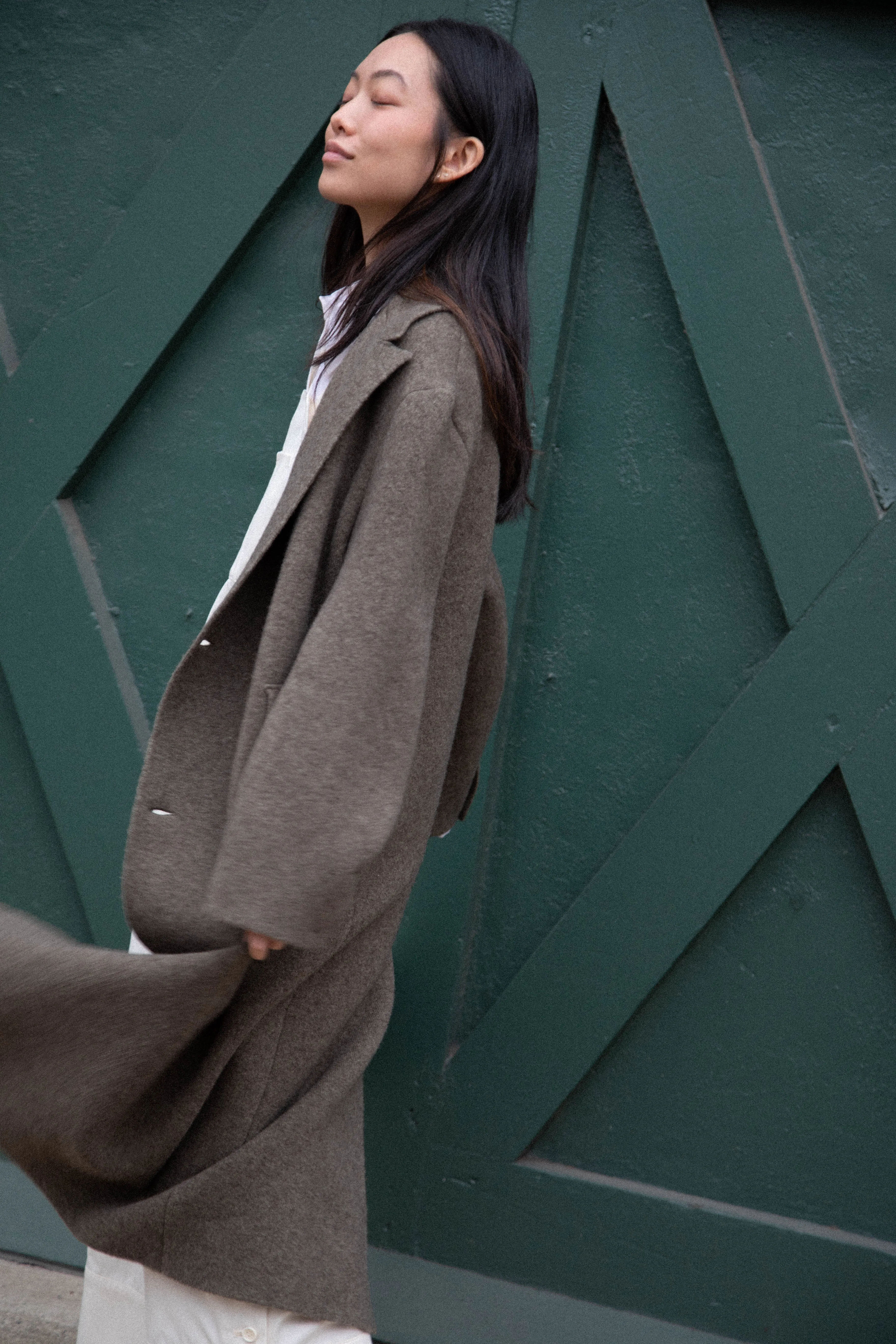 Boboutic | Double Outerwear Coat in Forest Green