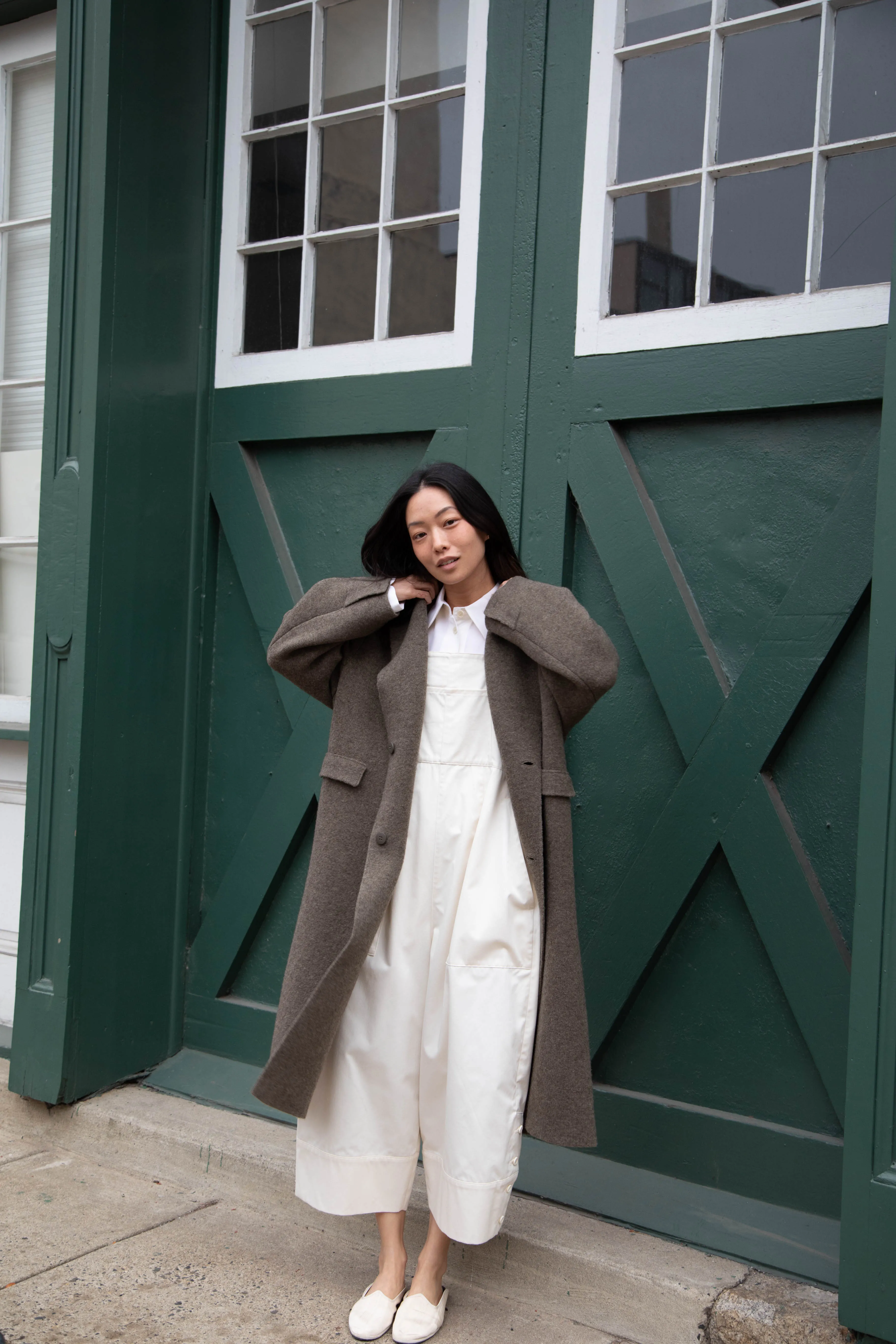 Boboutic | Double Outerwear Coat in Forest Green