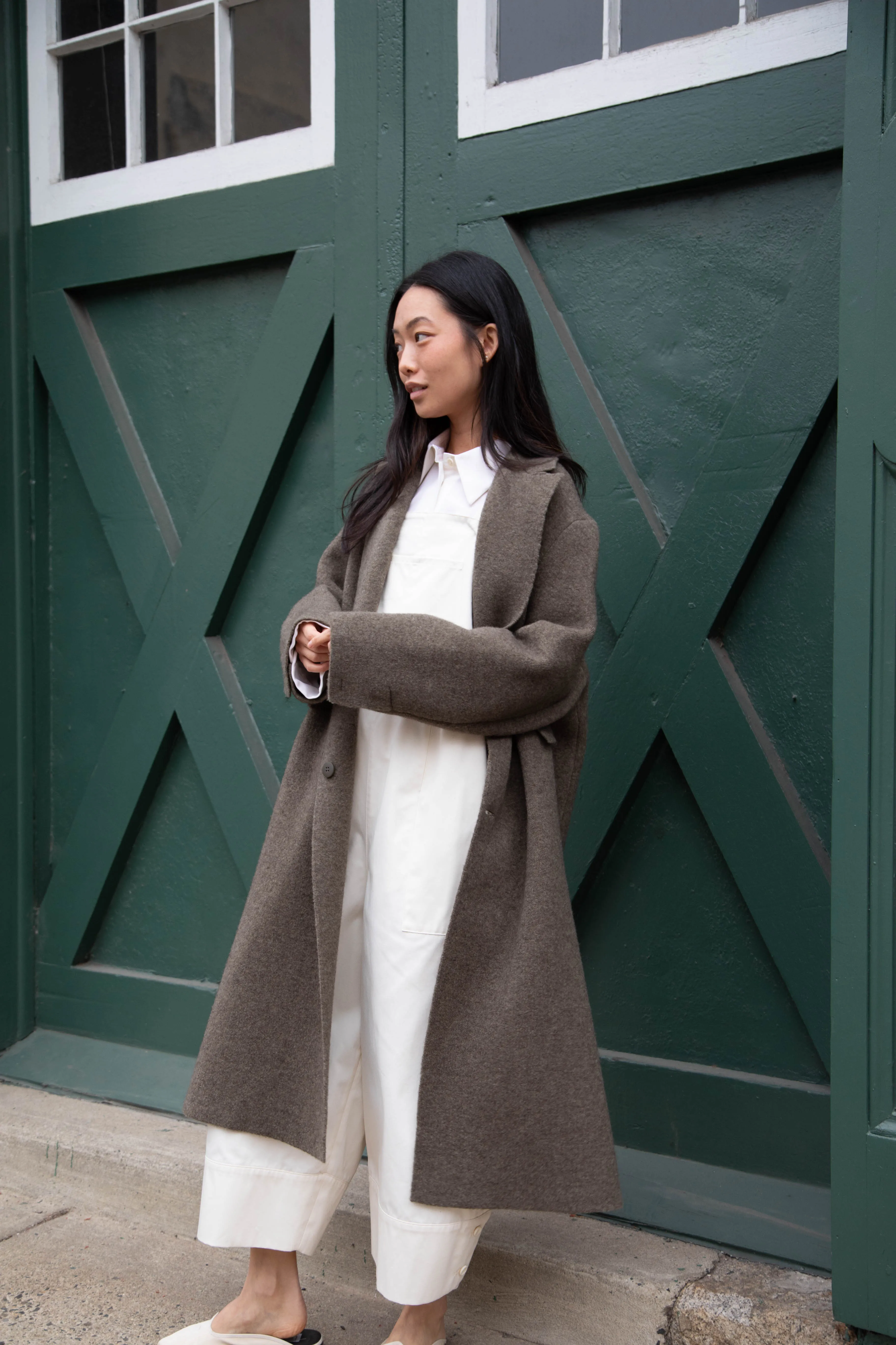 Boboutic | Double Outerwear Coat in Forest Green
