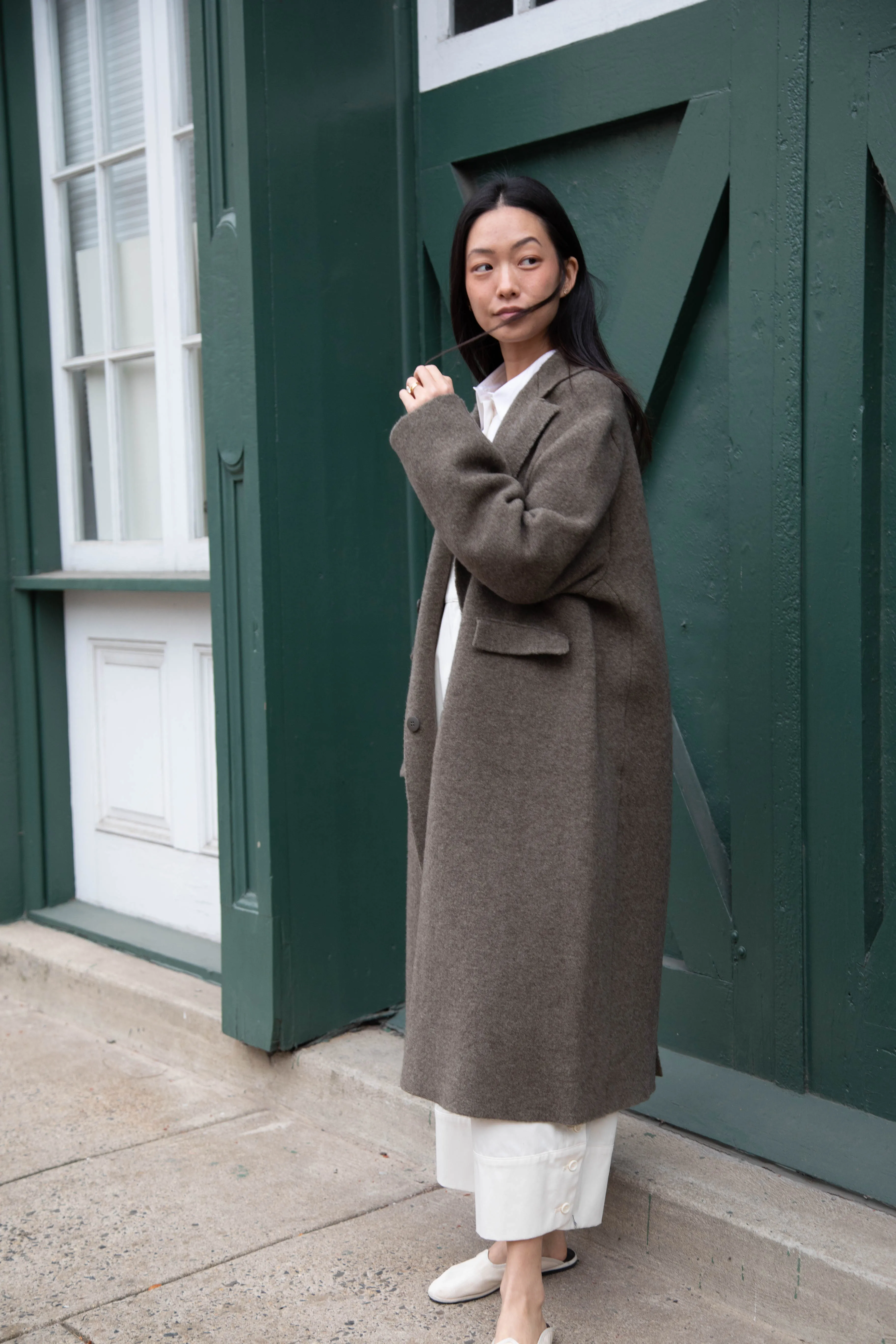 Boboutic | Double Outerwear Coat in Forest Green