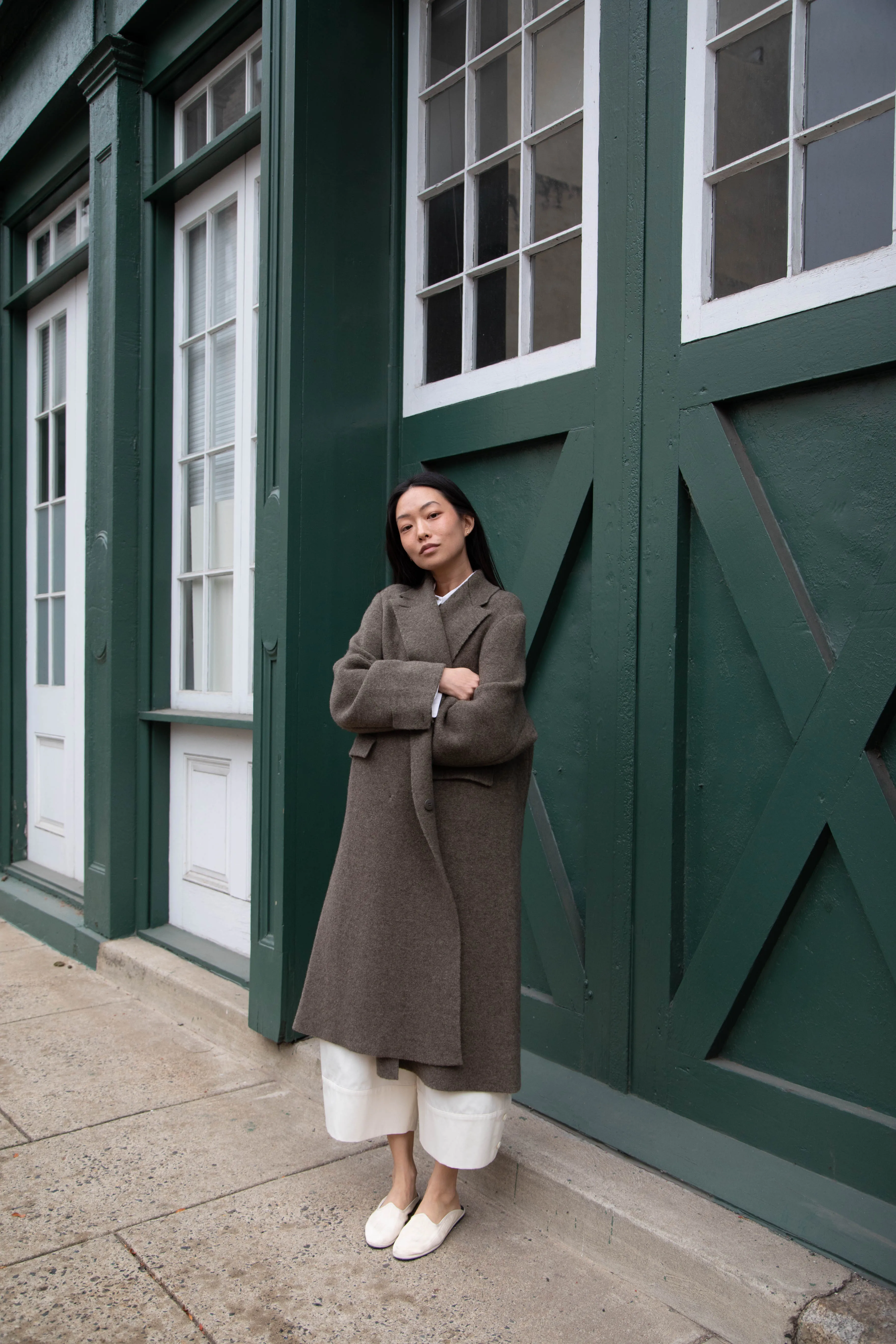 Boboutic | Double Outerwear Coat in Forest Green