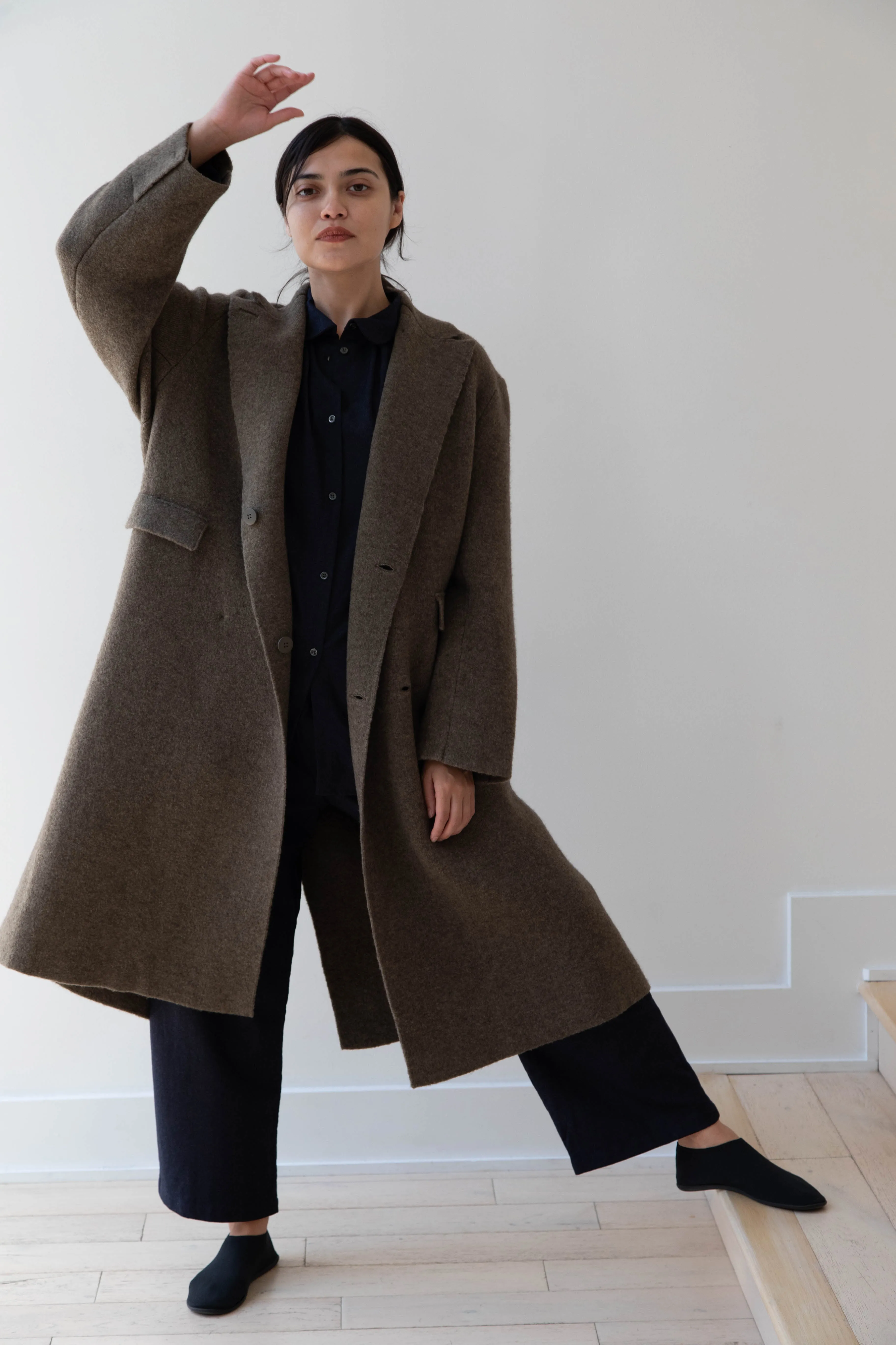 Boboutic | Double Outerwear Coat in Forest Green