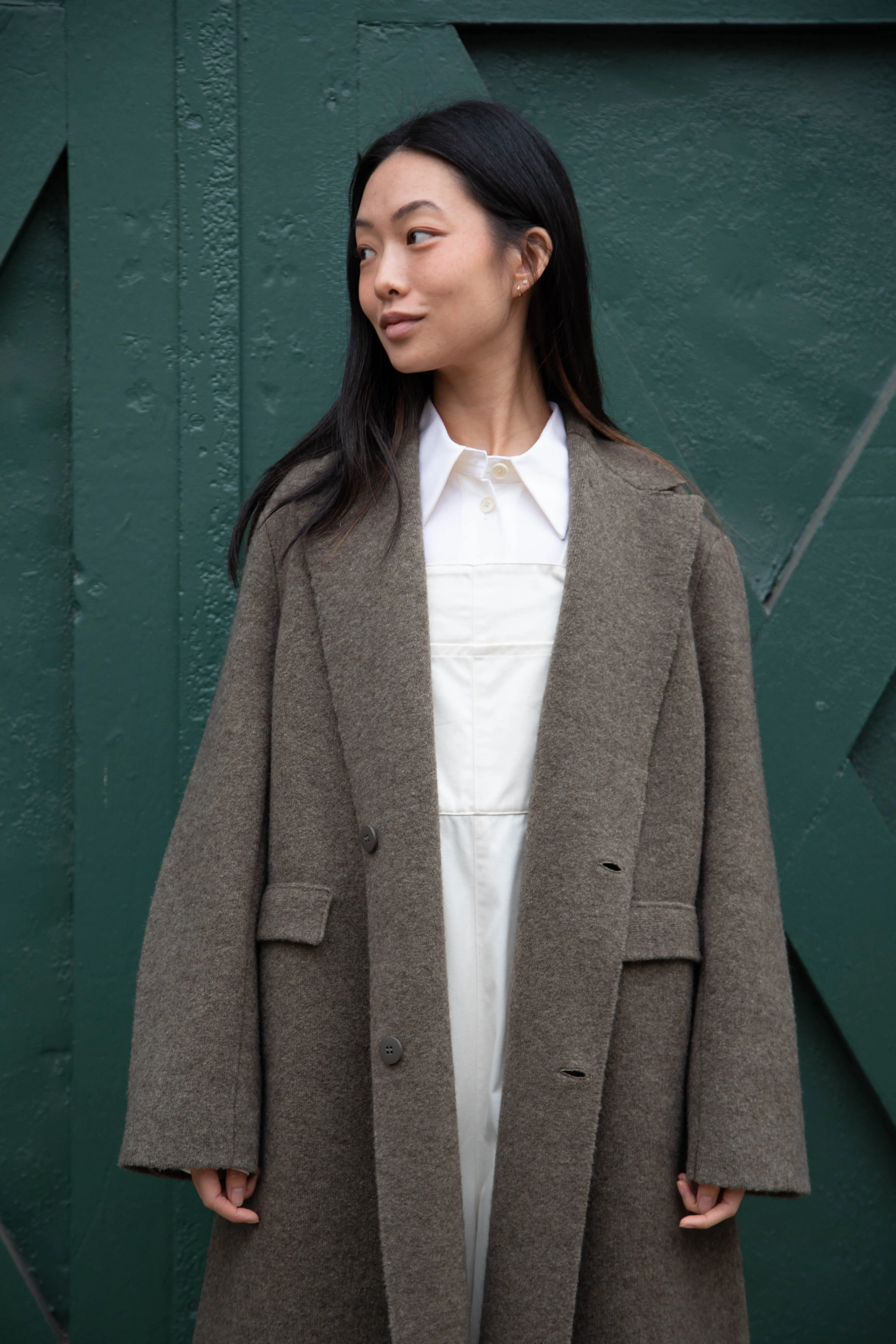 Boboutic | Double Outerwear Coat in Forest Green