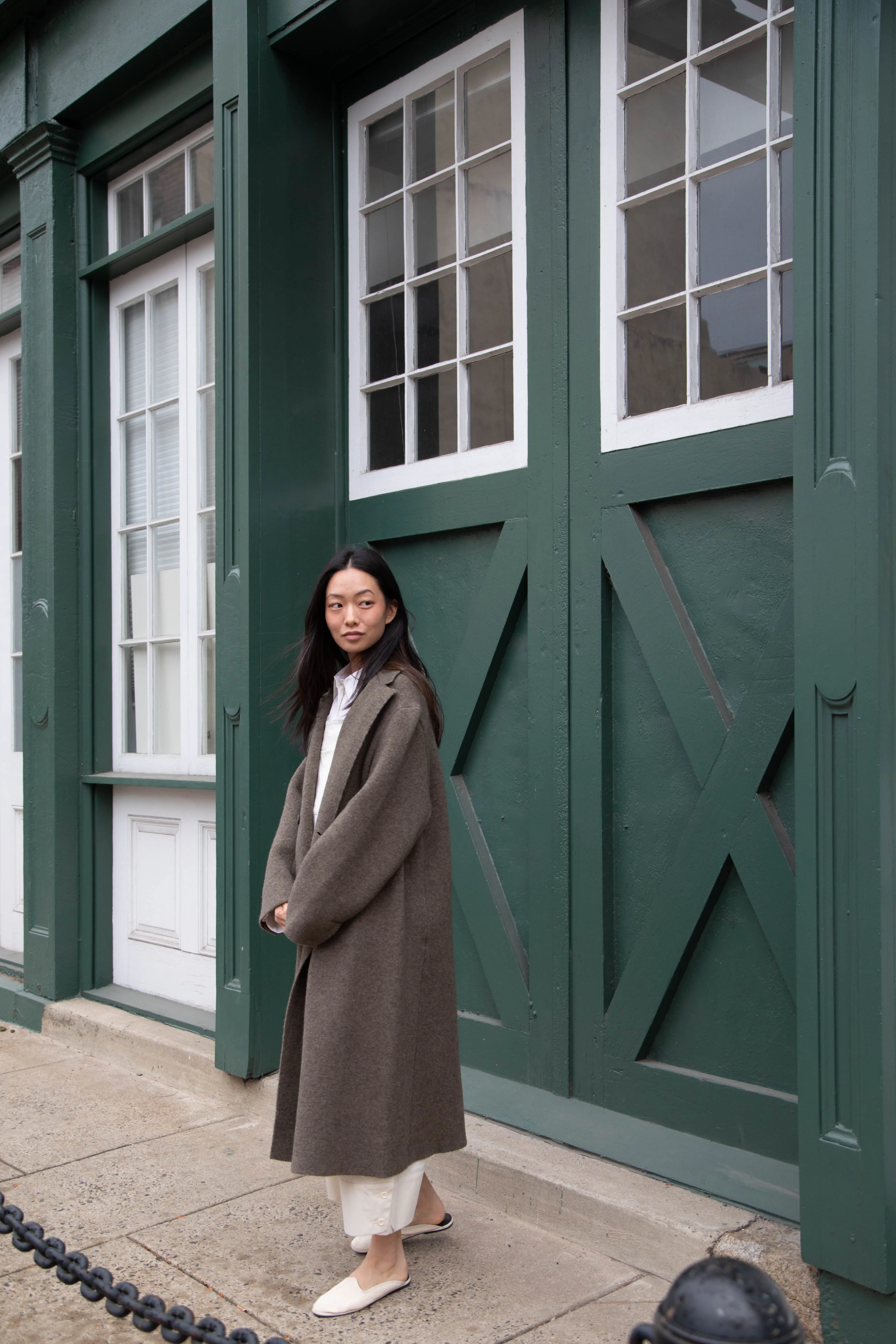 Boboutic | Double Outerwear Coat in Forest Green