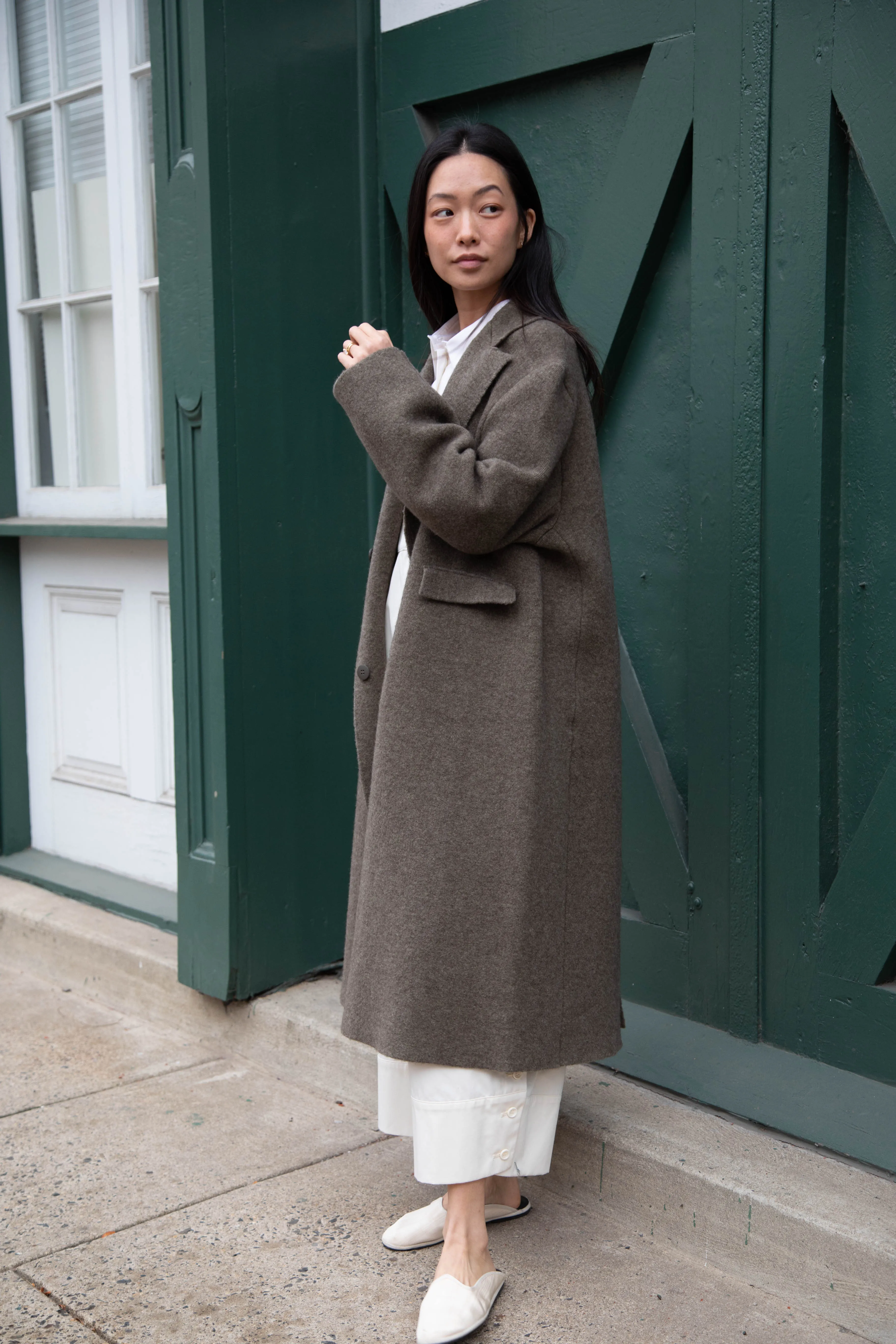 Boboutic | Double Outerwear Coat in Forest Green