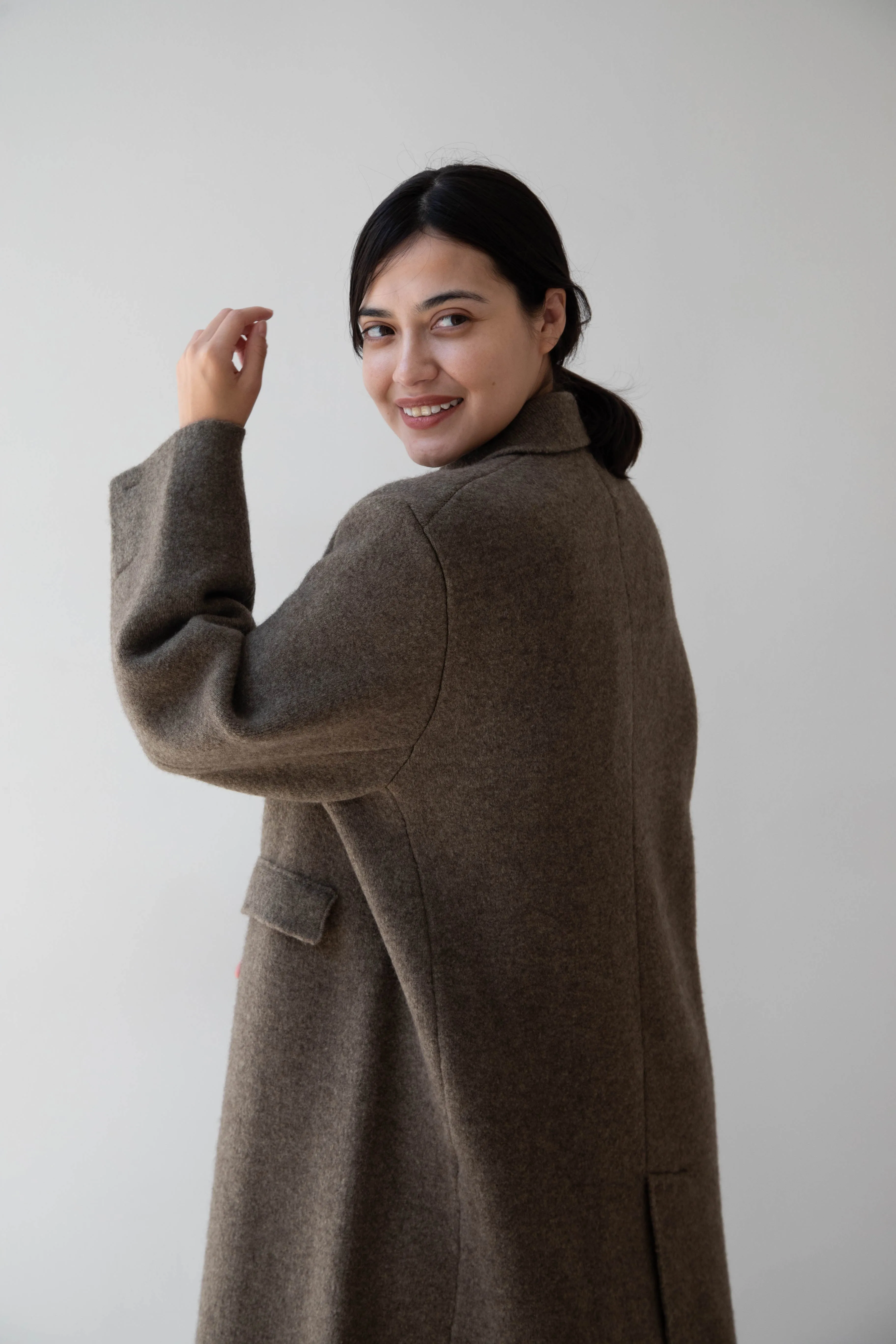 Boboutic | Double Outerwear Coat in Forest Green