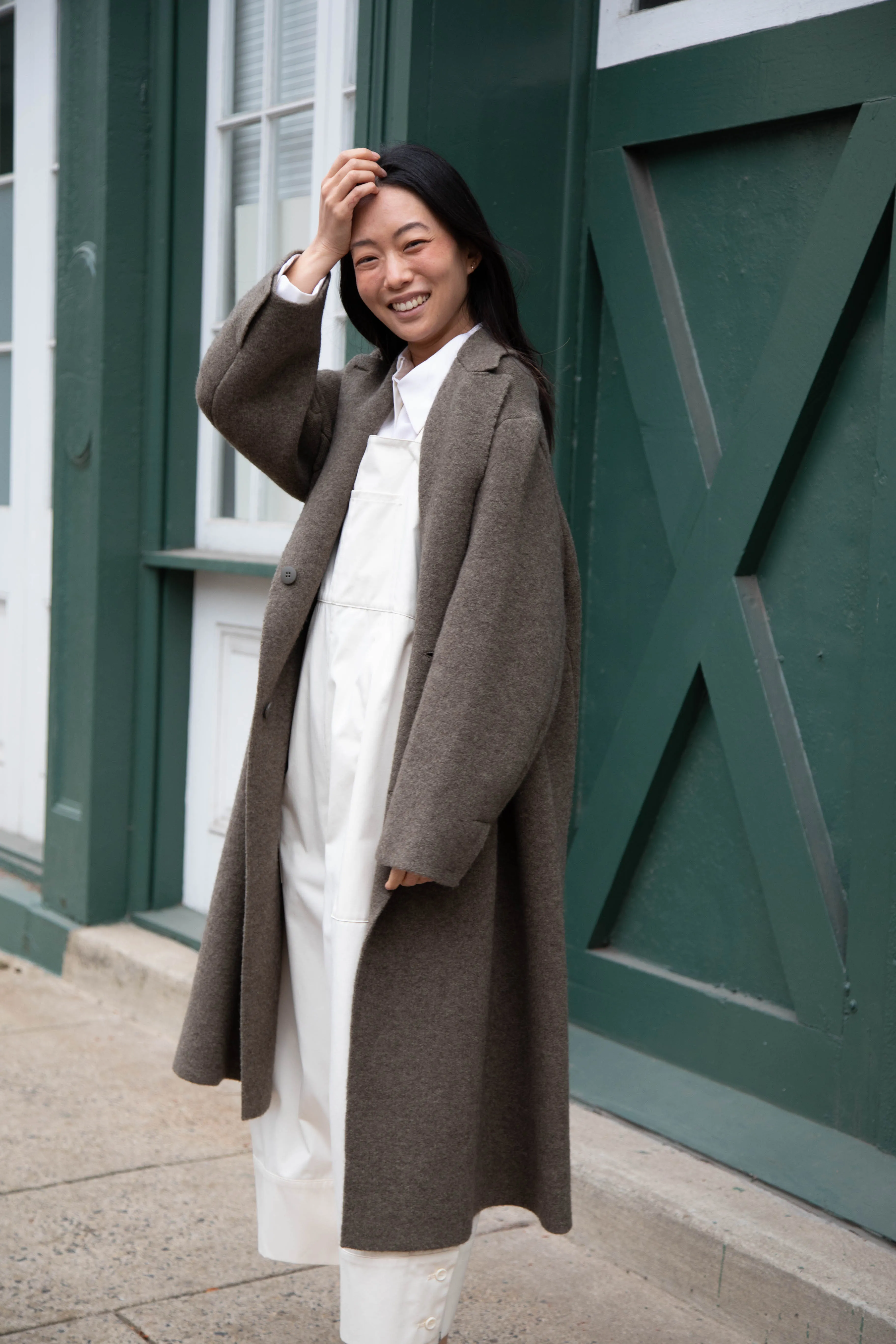 Boboutic | Double Outerwear Coat in Forest Green
