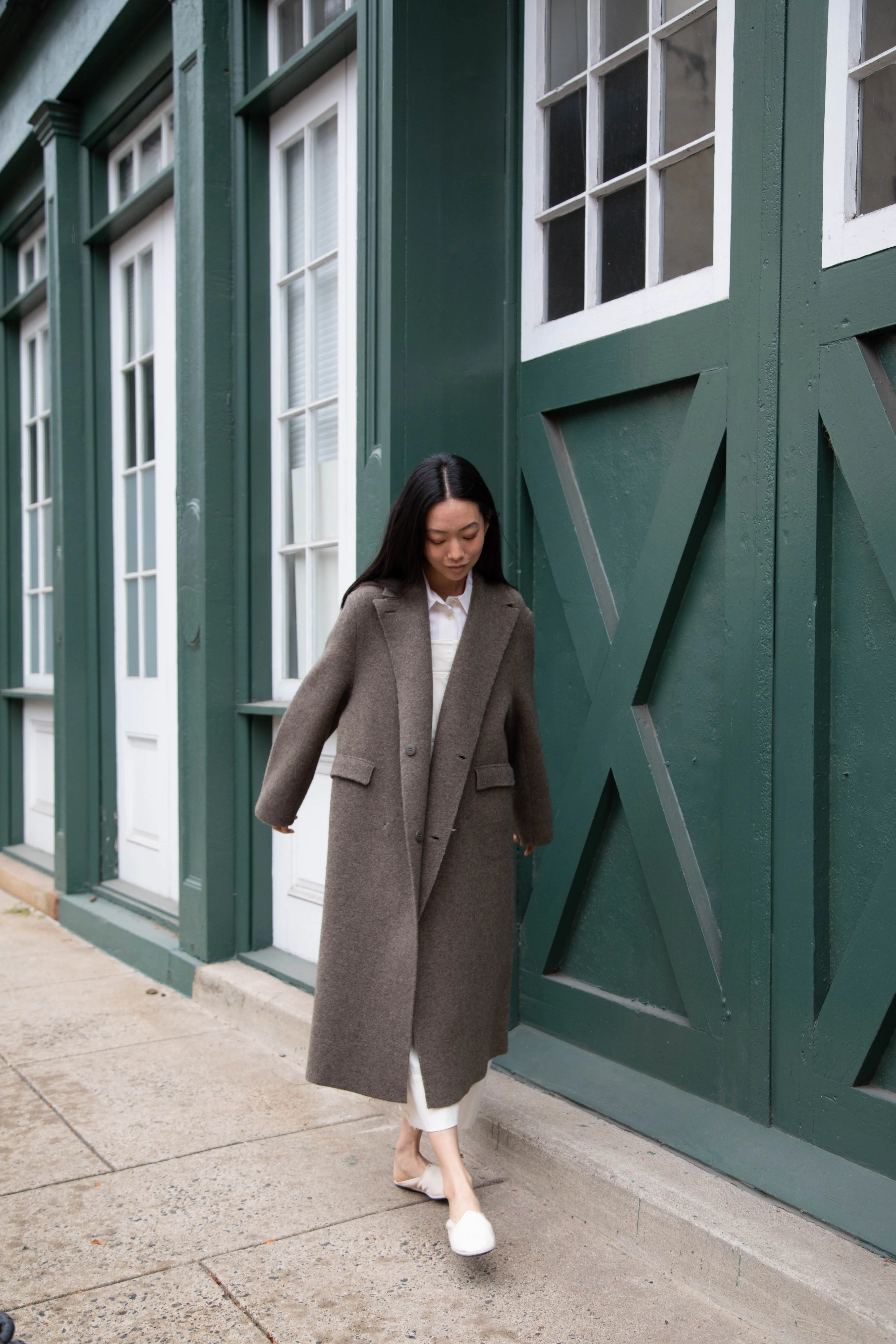 Boboutic | Double Outerwear Coat in Forest Green