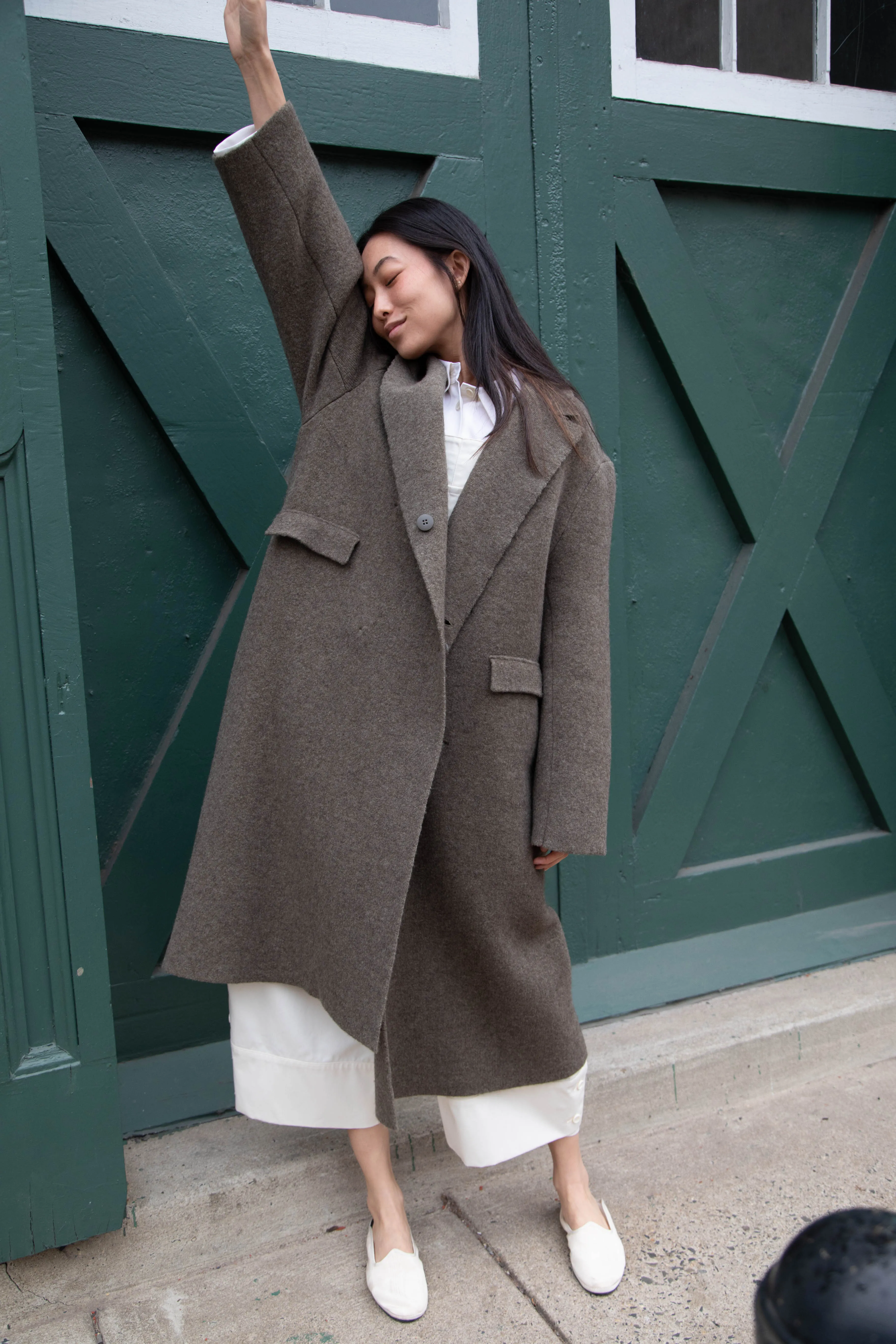 Boboutic | Double Outerwear Coat in Forest Green