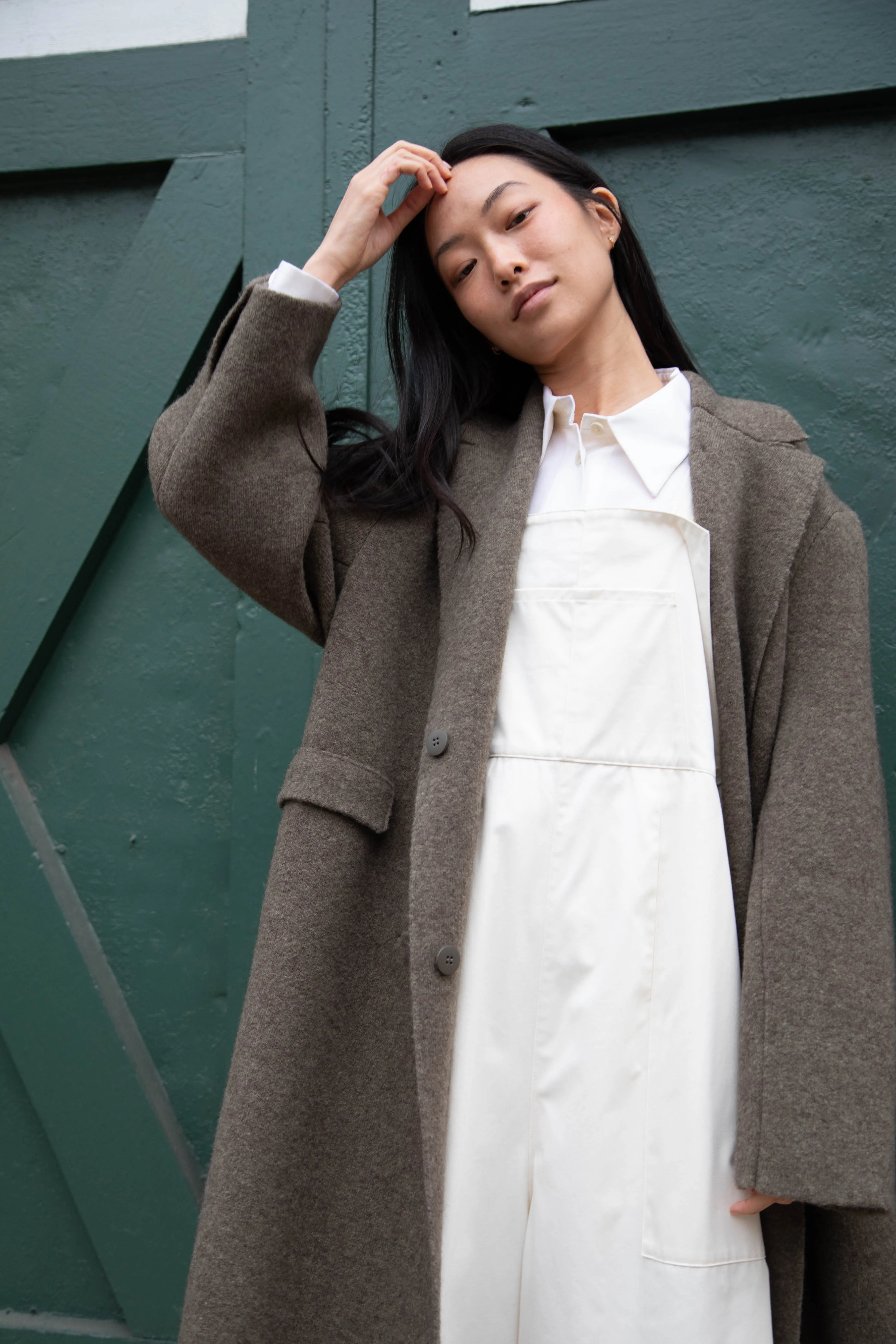 Boboutic | Double Outerwear Coat in Forest Green