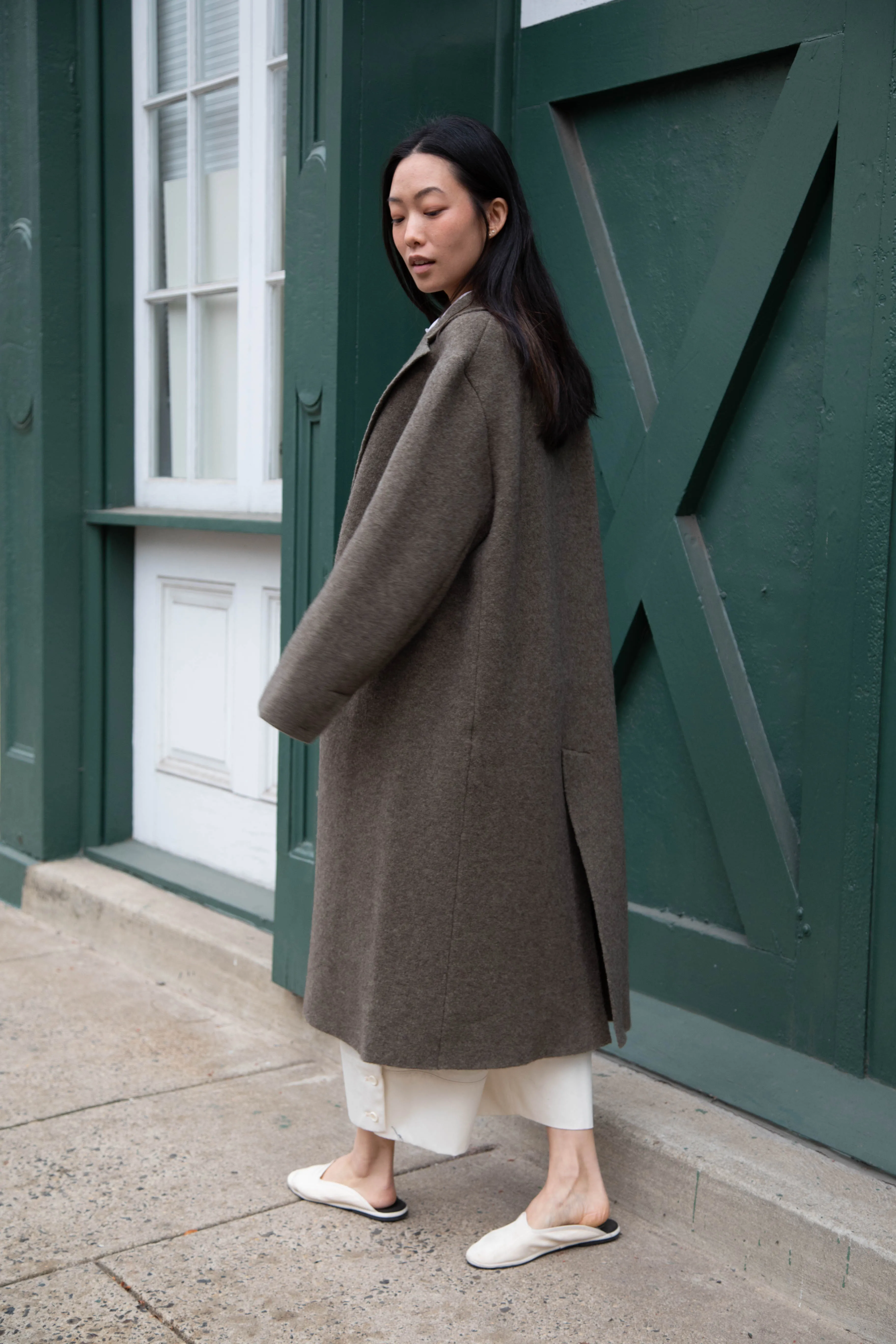 Boboutic | Double Outerwear Coat in Forest Green