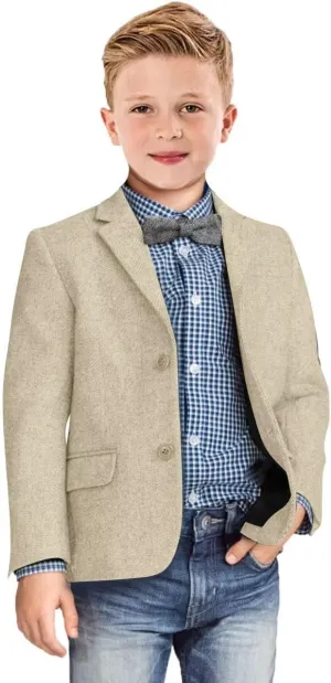 Boys Blazer Retro Herringbone Sport Coat Formal Tweed Patterned Classic Kids Jacket for Boy Wedding Casual Jacket