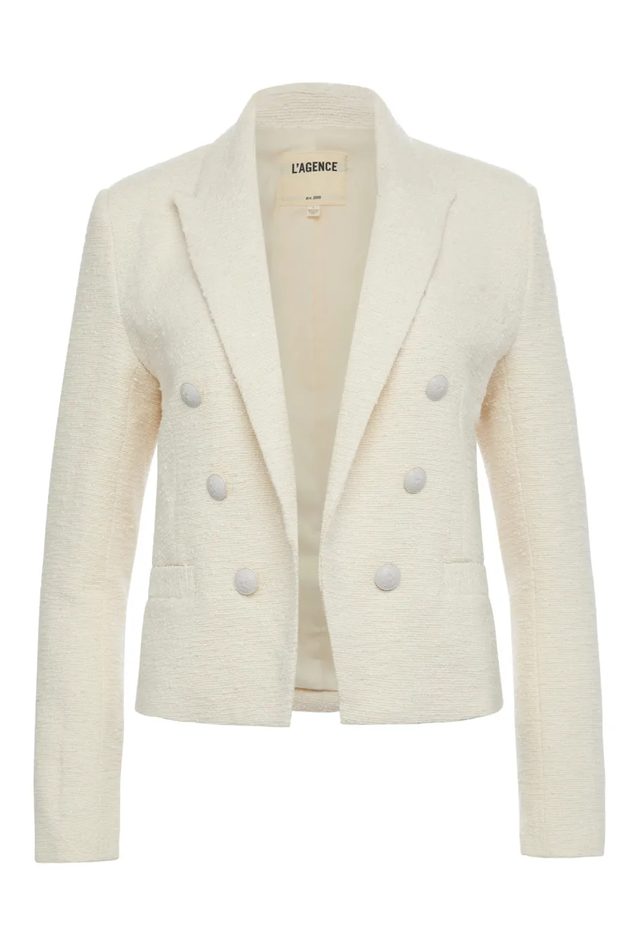 Brooke Open Front Blazer Ecru