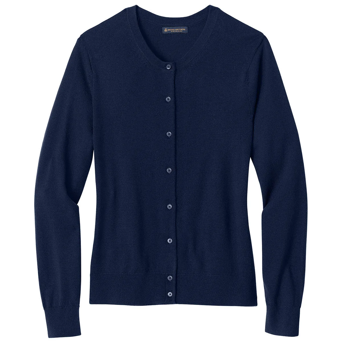 Brooks Brothers Women's Navy Blazer Washable Merino Cardigan Sweater