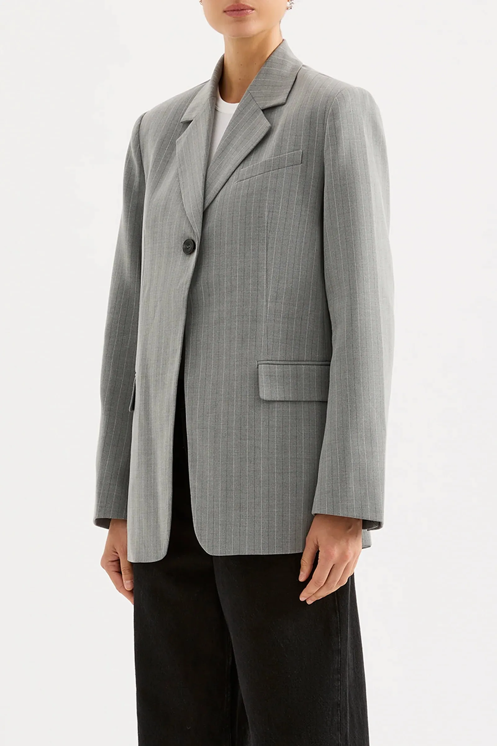 Cilia Blazer Steel Stripe