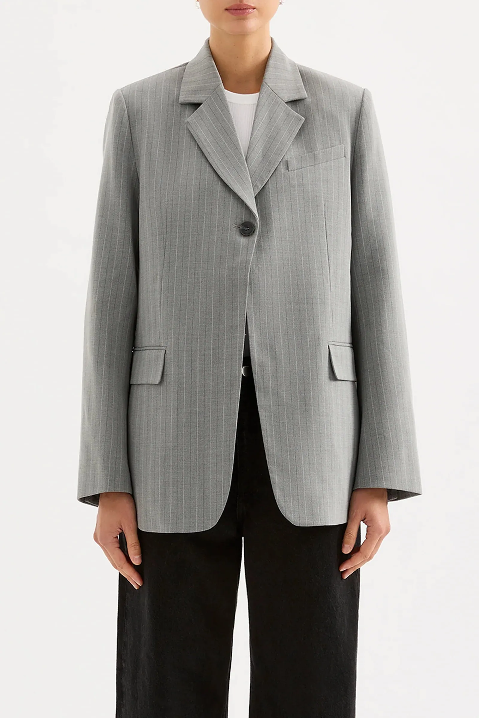 Cilia Blazer Steel Stripe