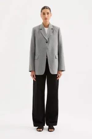 Cilia Blazer Steel Stripe