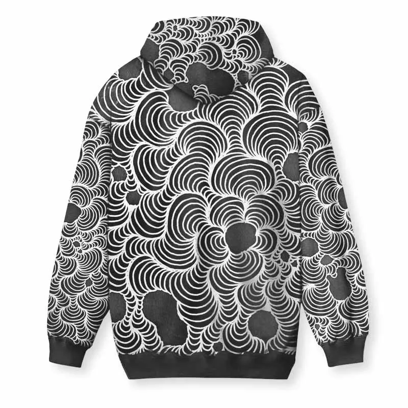 Color Wash Black & White Hoodie
