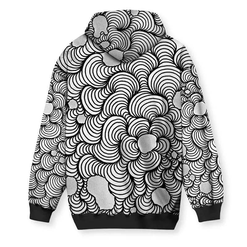 Color Wash Black & White Hoodie