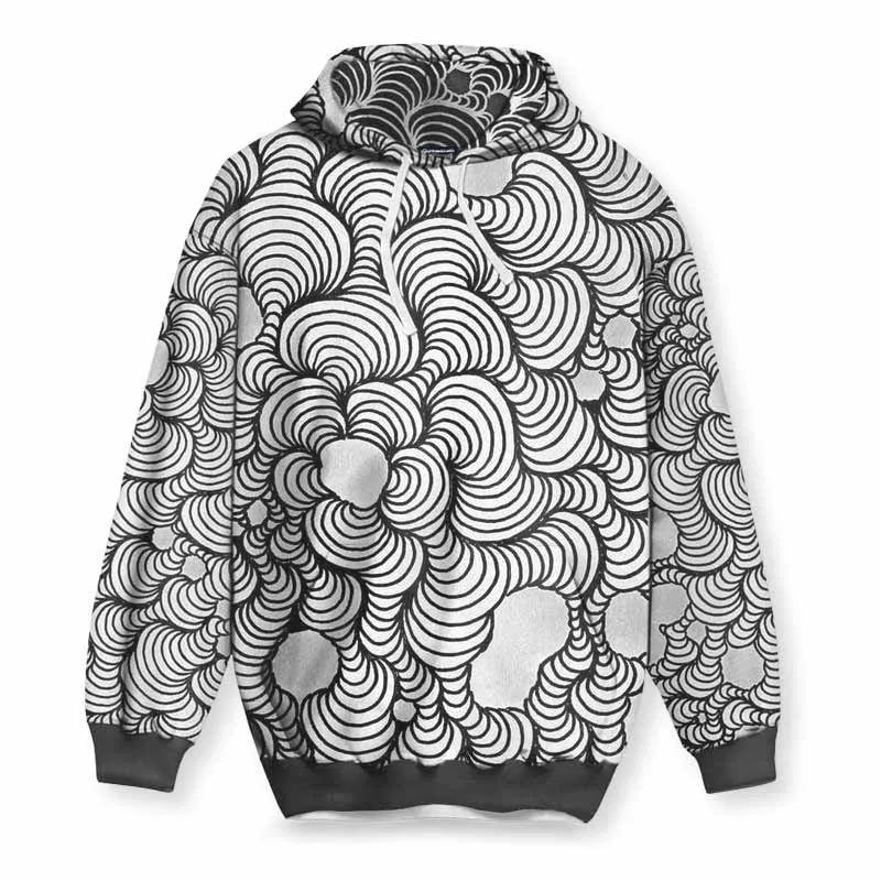 Color Wash Black & White Hoodie