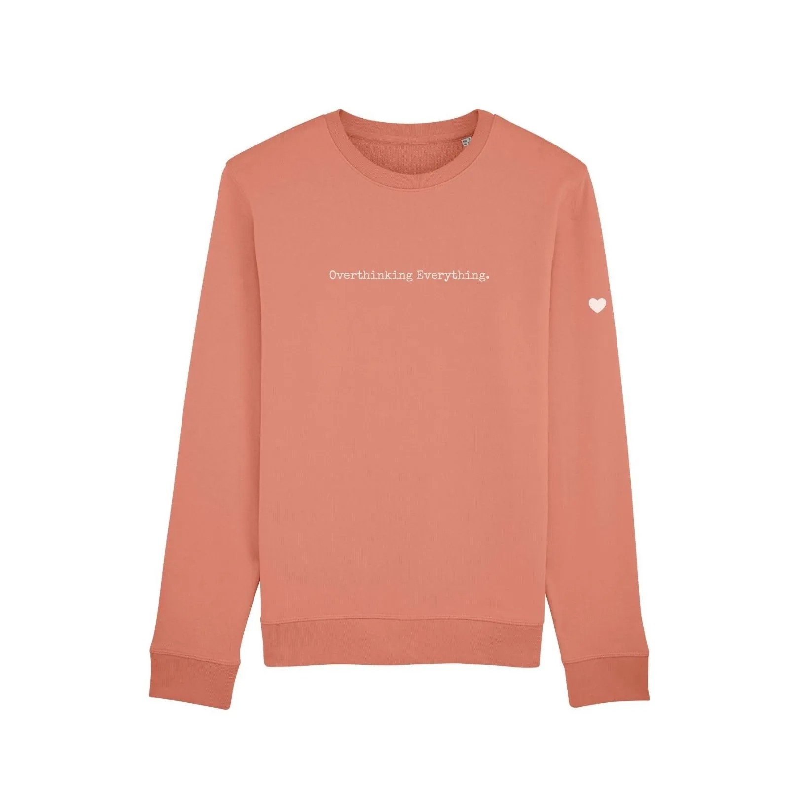 Dusty Rose & White Overthinking Everything Sweatshirt