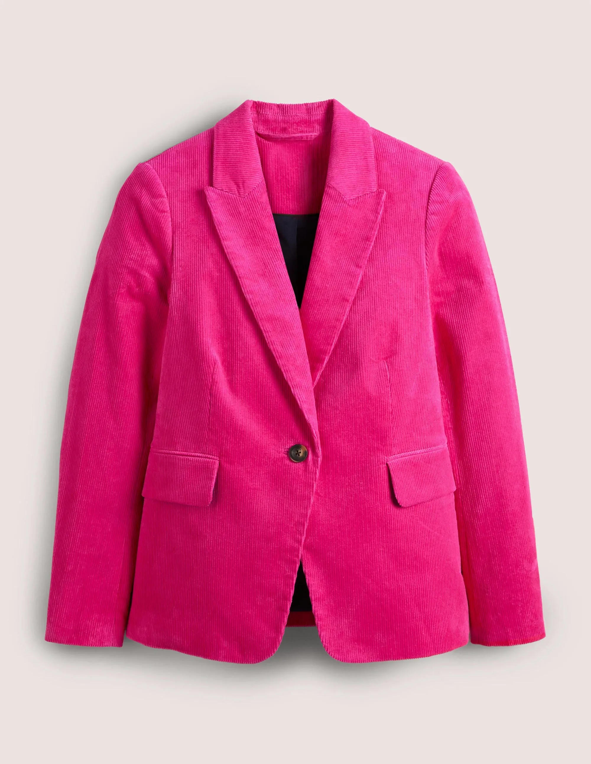 Fitted Corduroy Blazer-Wild Watermelon Pink