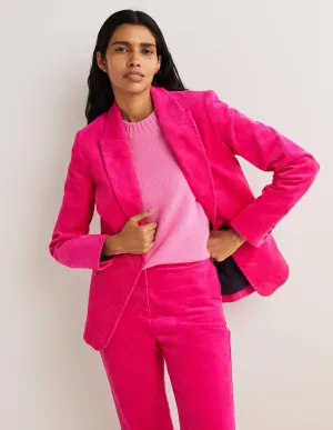 Fitted Corduroy Blazer-Wild Watermelon Pink
