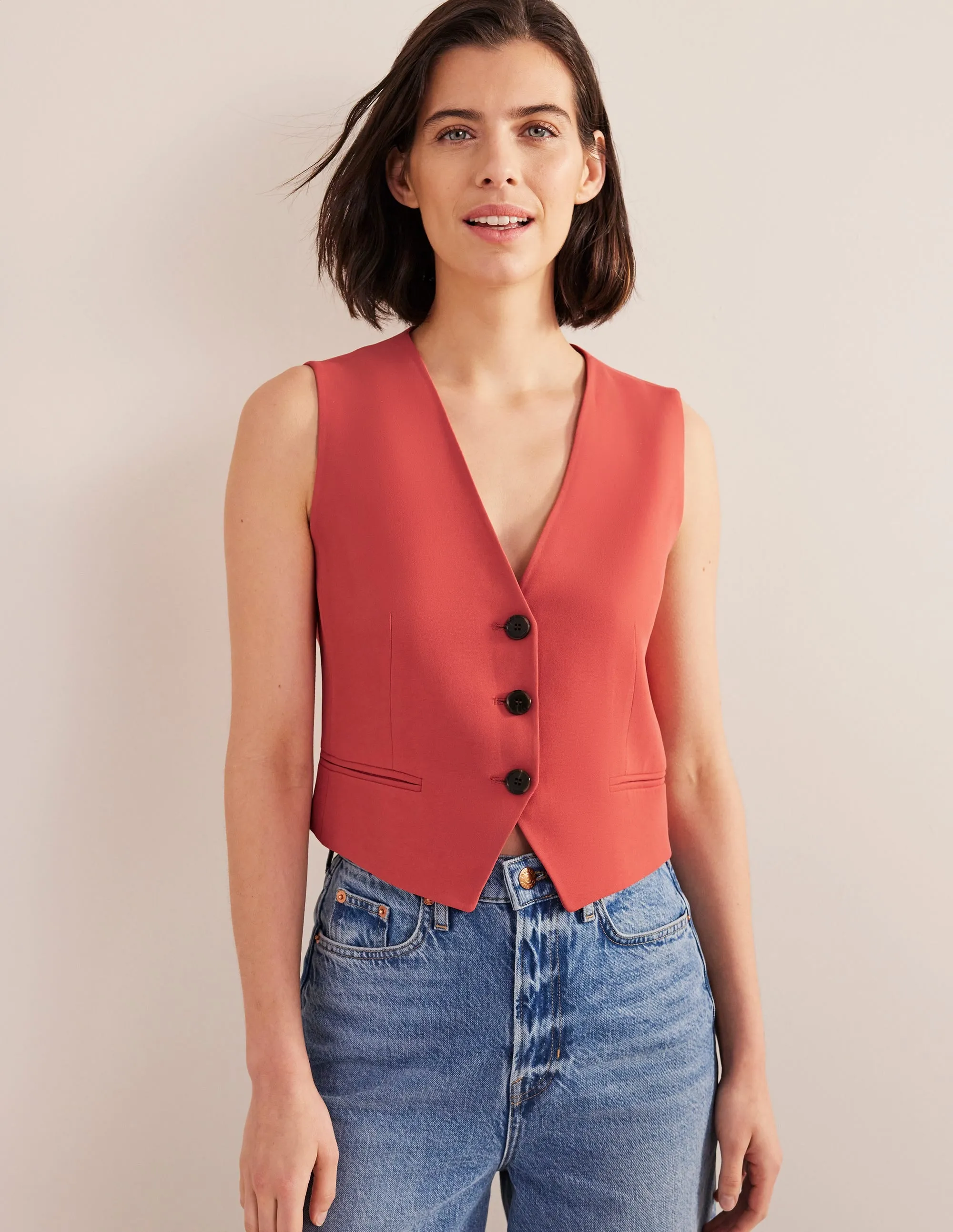 Fluid Tailored Waistcoat-Fox