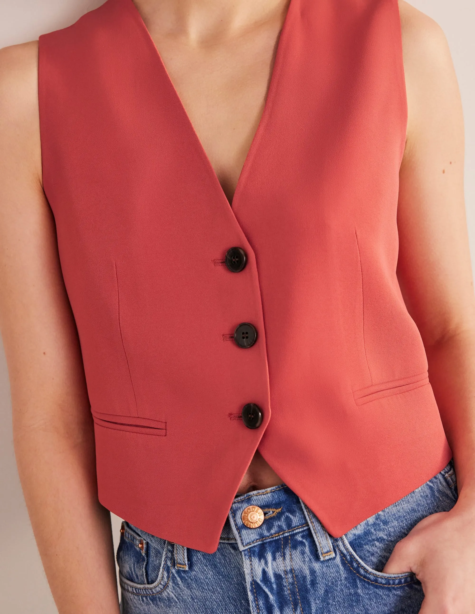 Fluid Tailored Waistcoat-Fox