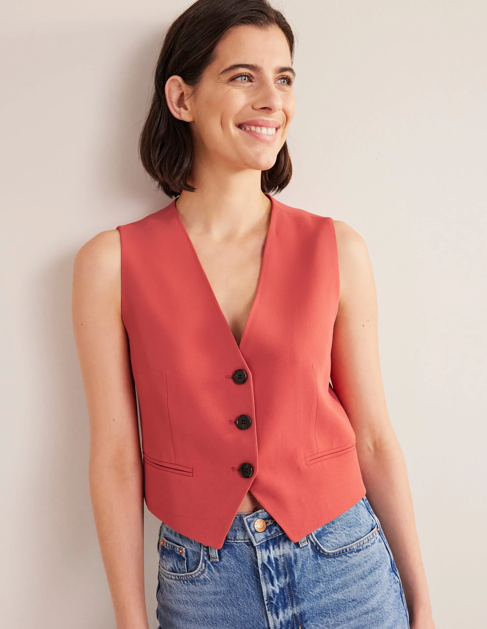 Fluid Tailored Waistcoat-Fox