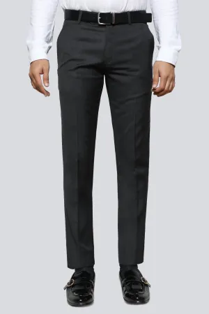 Grey Cotton Slim Fit Trouser