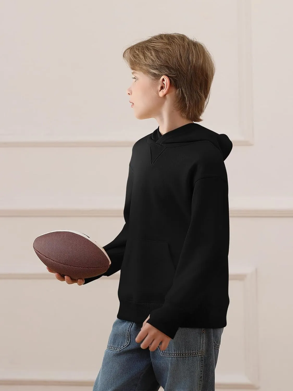 Haloumoning Boys' Fleece Hooded Sweatshirt Kids Long Sleeve Pullover Hoodies with Pocket 4-14Y