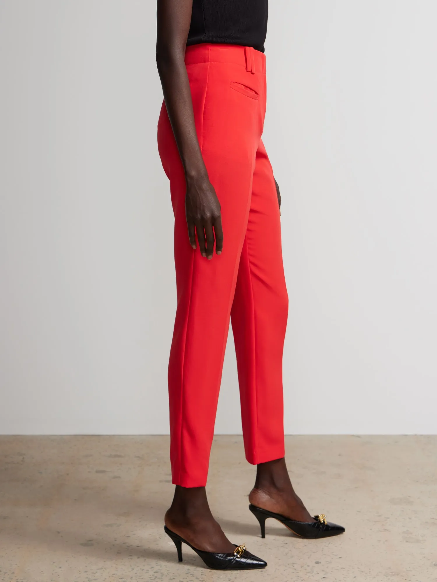 High Rise Slim Leg Pant